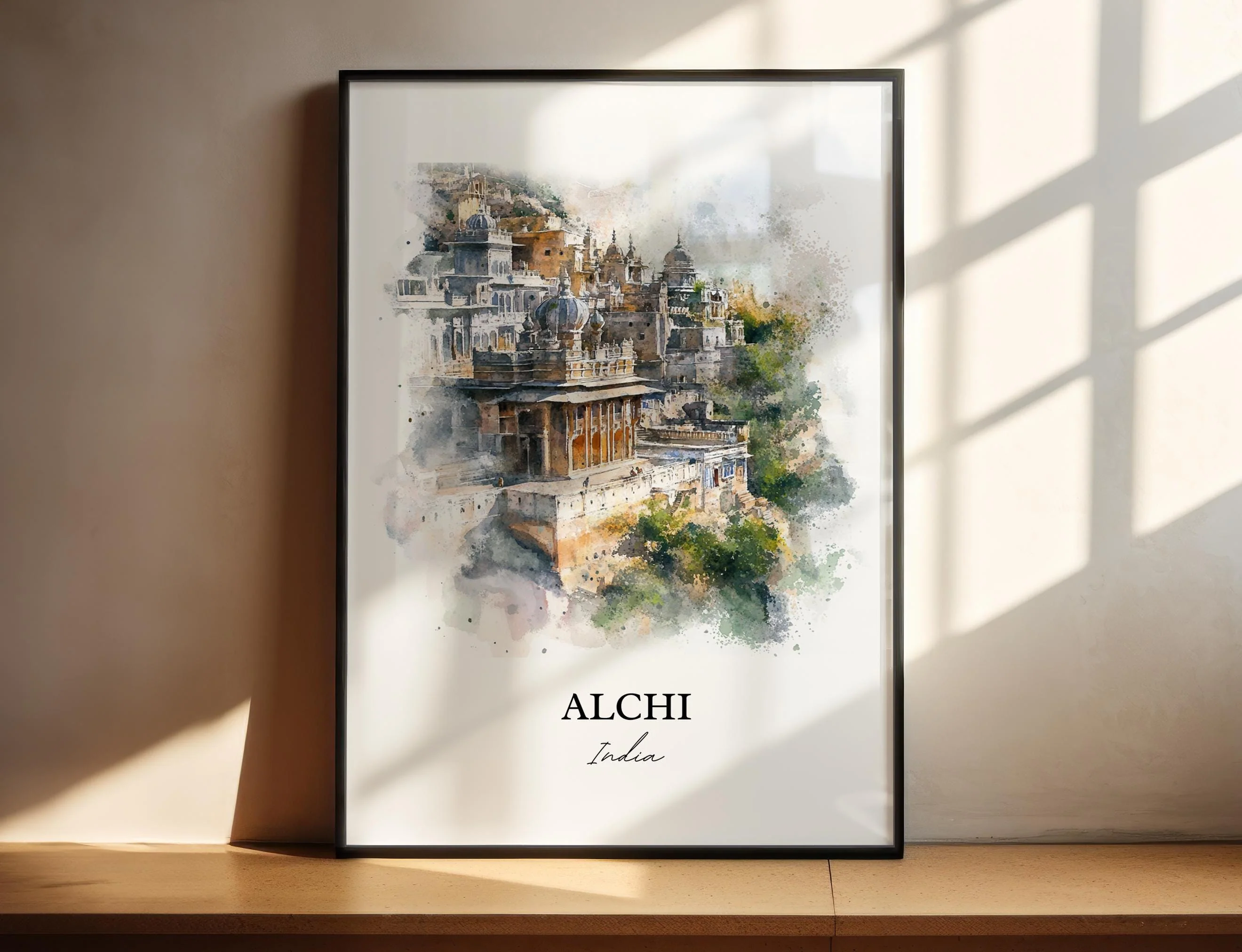 Alchi, India – Watercolor Art Print