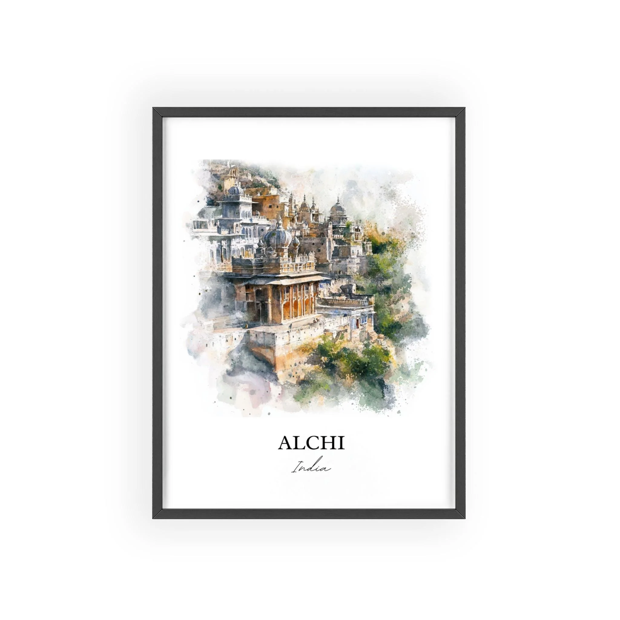 Alchi, India – Watercolor Art Print - Image 7