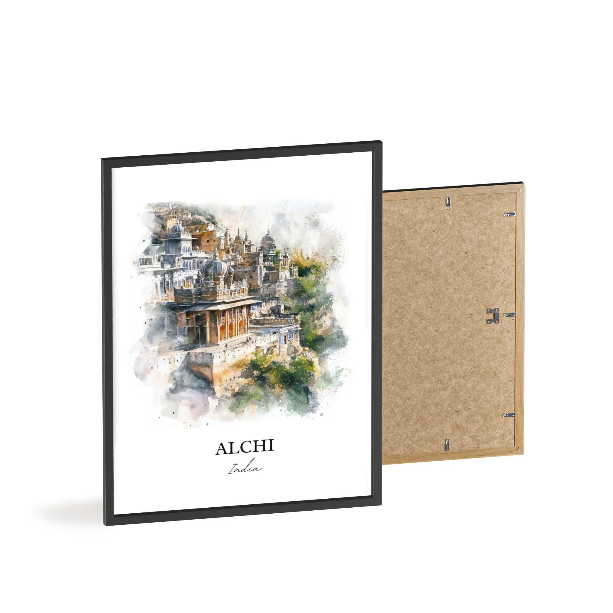 Alchi, India – Watercolor Art Print - Image 8