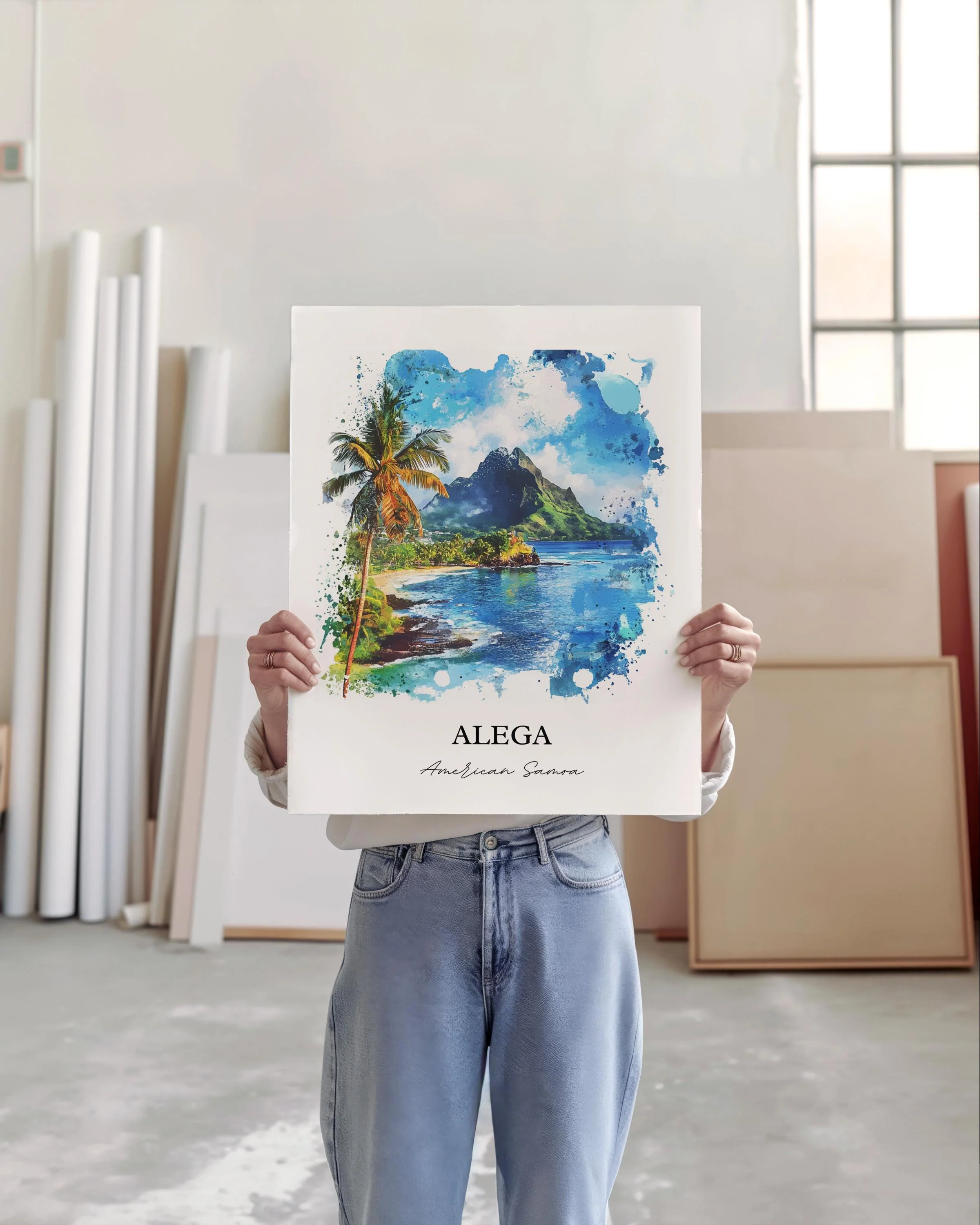 Alega, American Samoa – Watercolor Art Print - Image 5