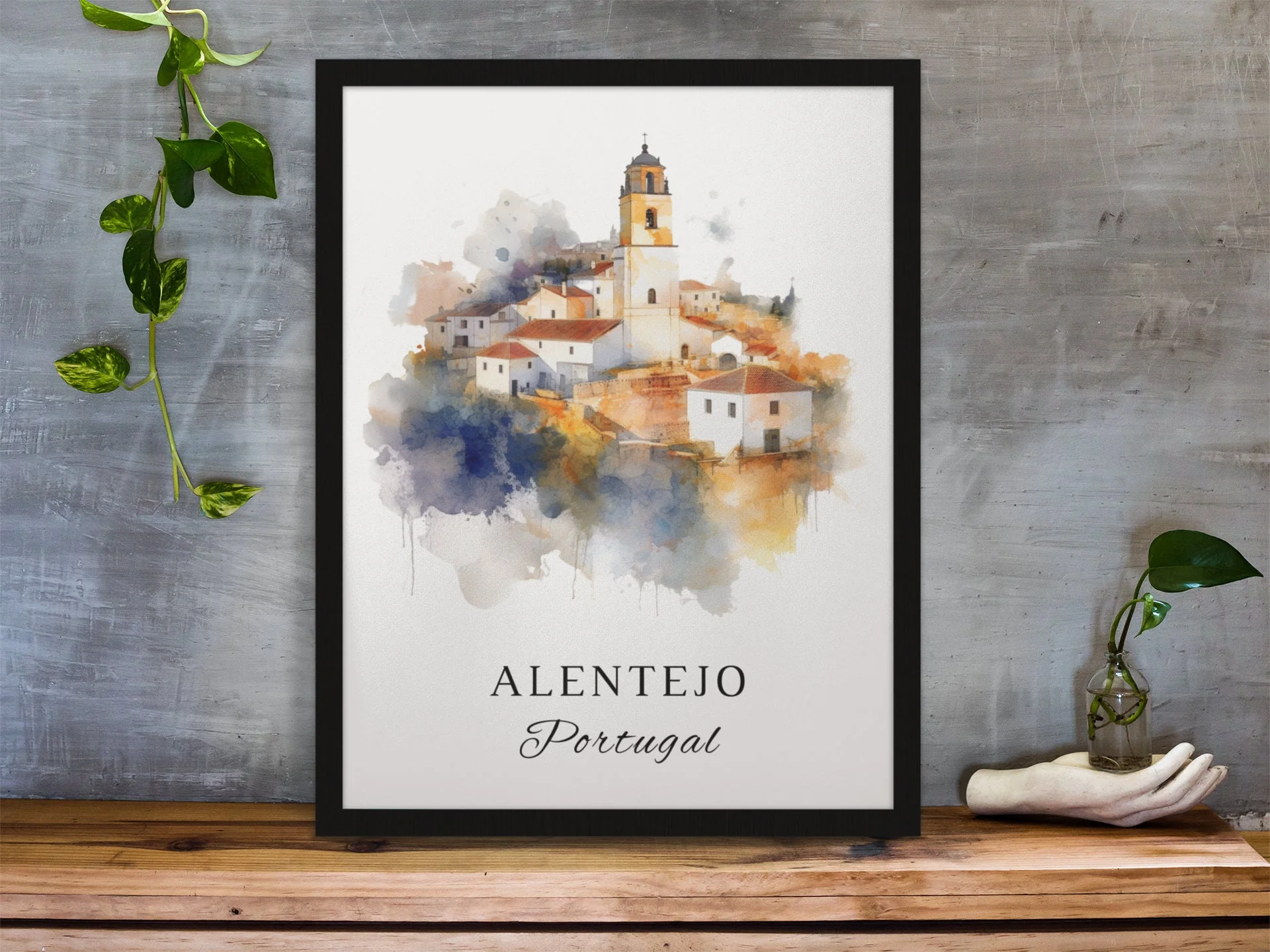 Alentejo, Portugal – Watercolor Art Print - Image 4