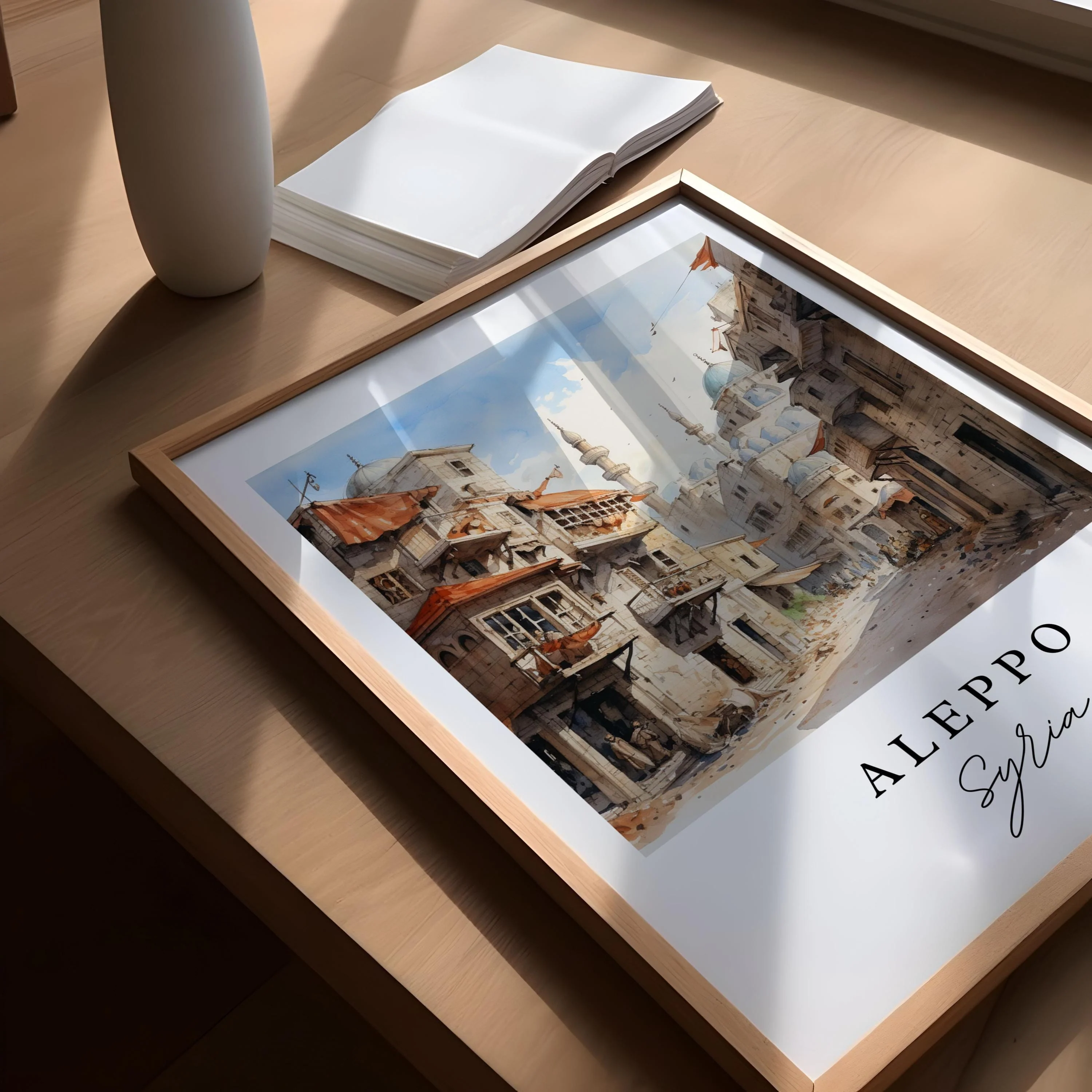Aleppo, Syria – Watercolor Art Print - Image 3