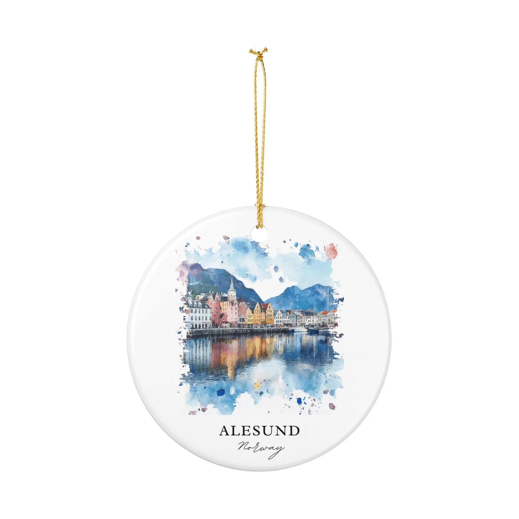 Alesund Norway Ornament: Unique Alesund Souvenir, Alesund Xmas Decor, and Authentic Alesund Norway Gift - Image 2