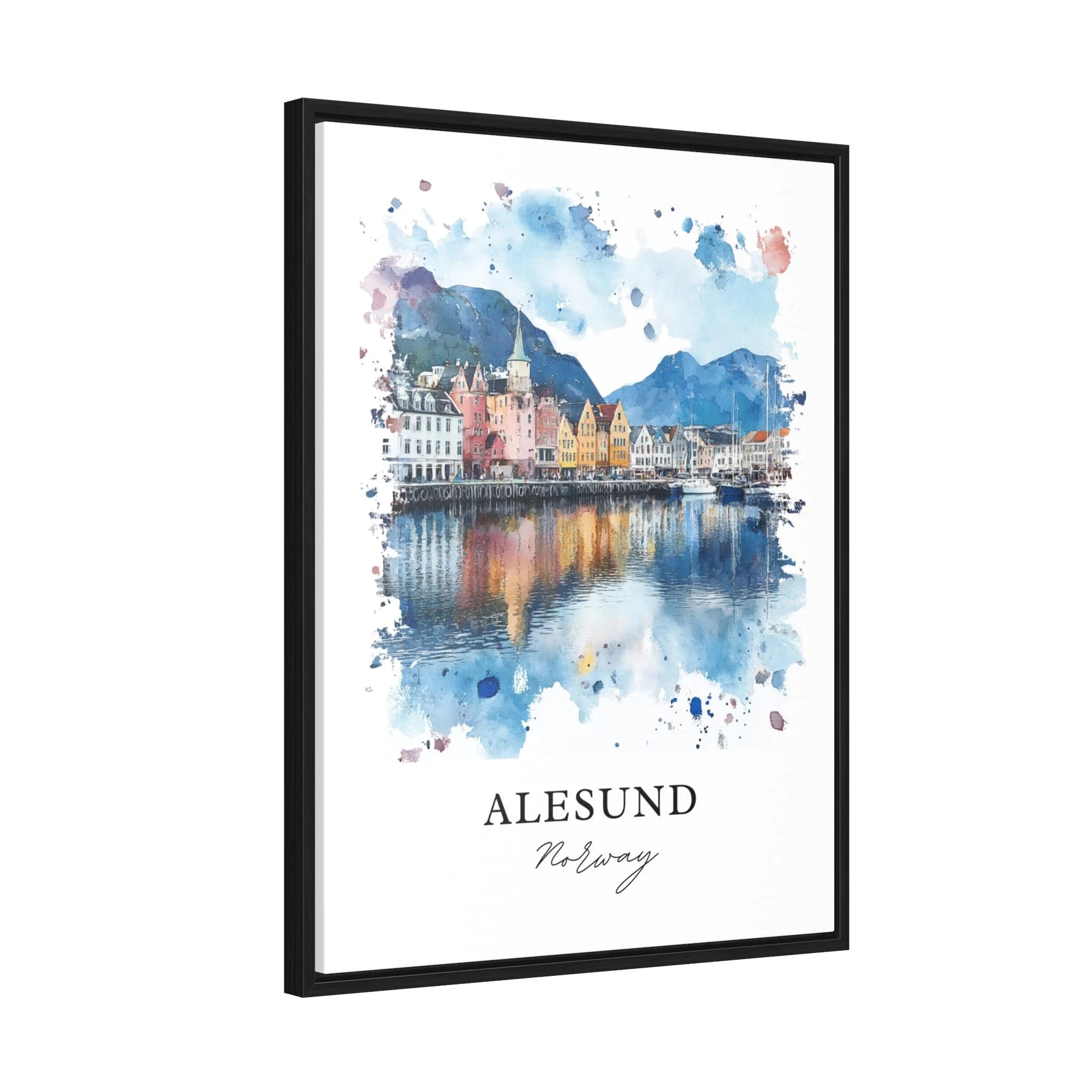 Alesund, Norway – Watercolor Art Print - Image 8