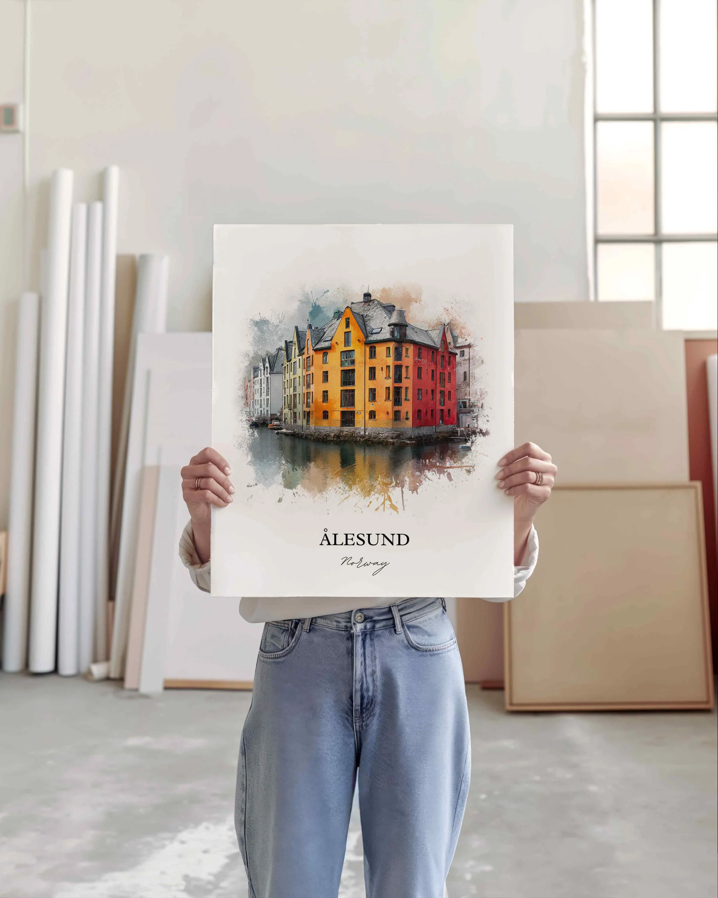 Ålesund, Norway – Watercolor Art Print - Image 3
