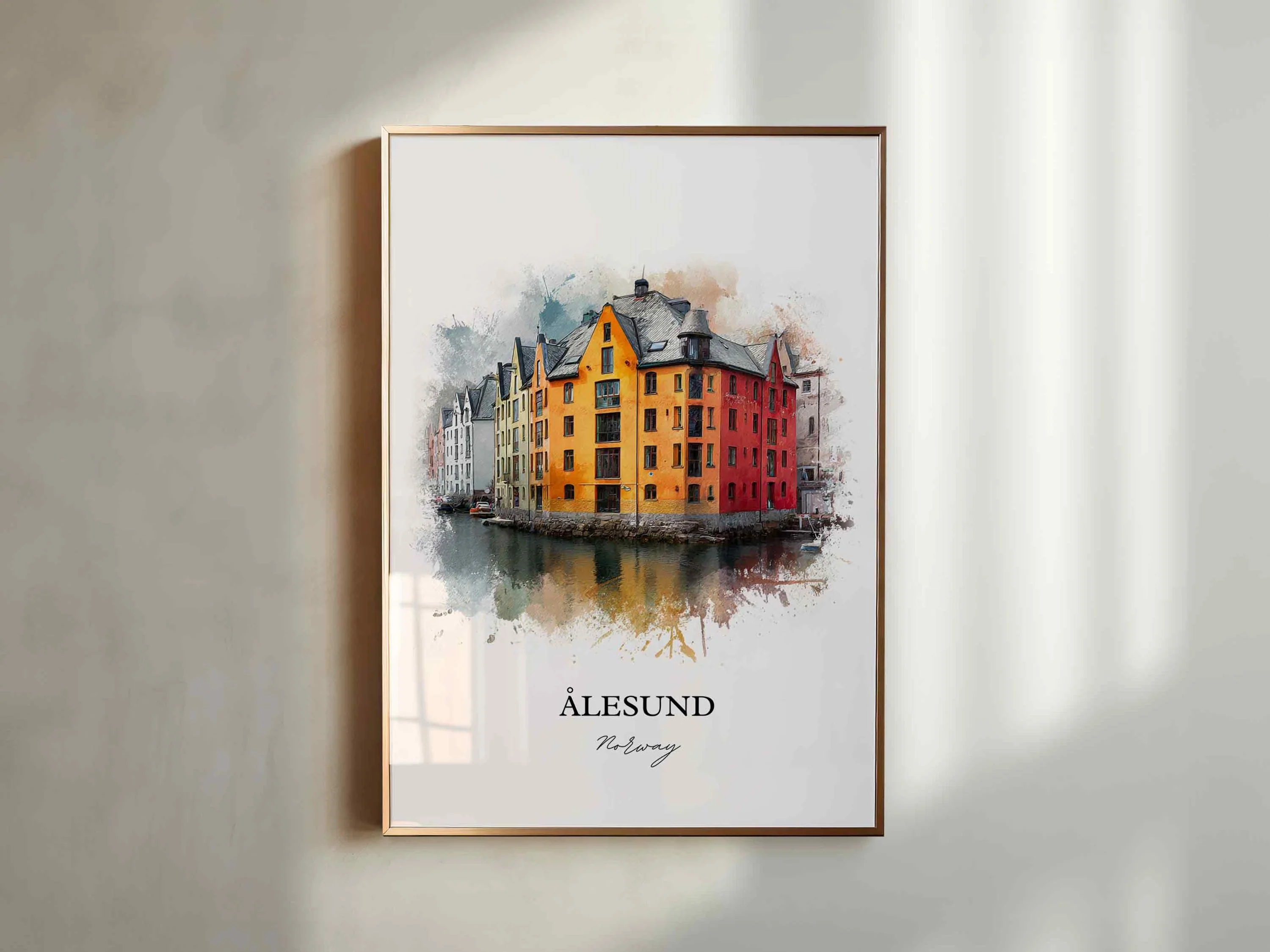 Ålesund, Norway – Watercolor Art Print - Image 4