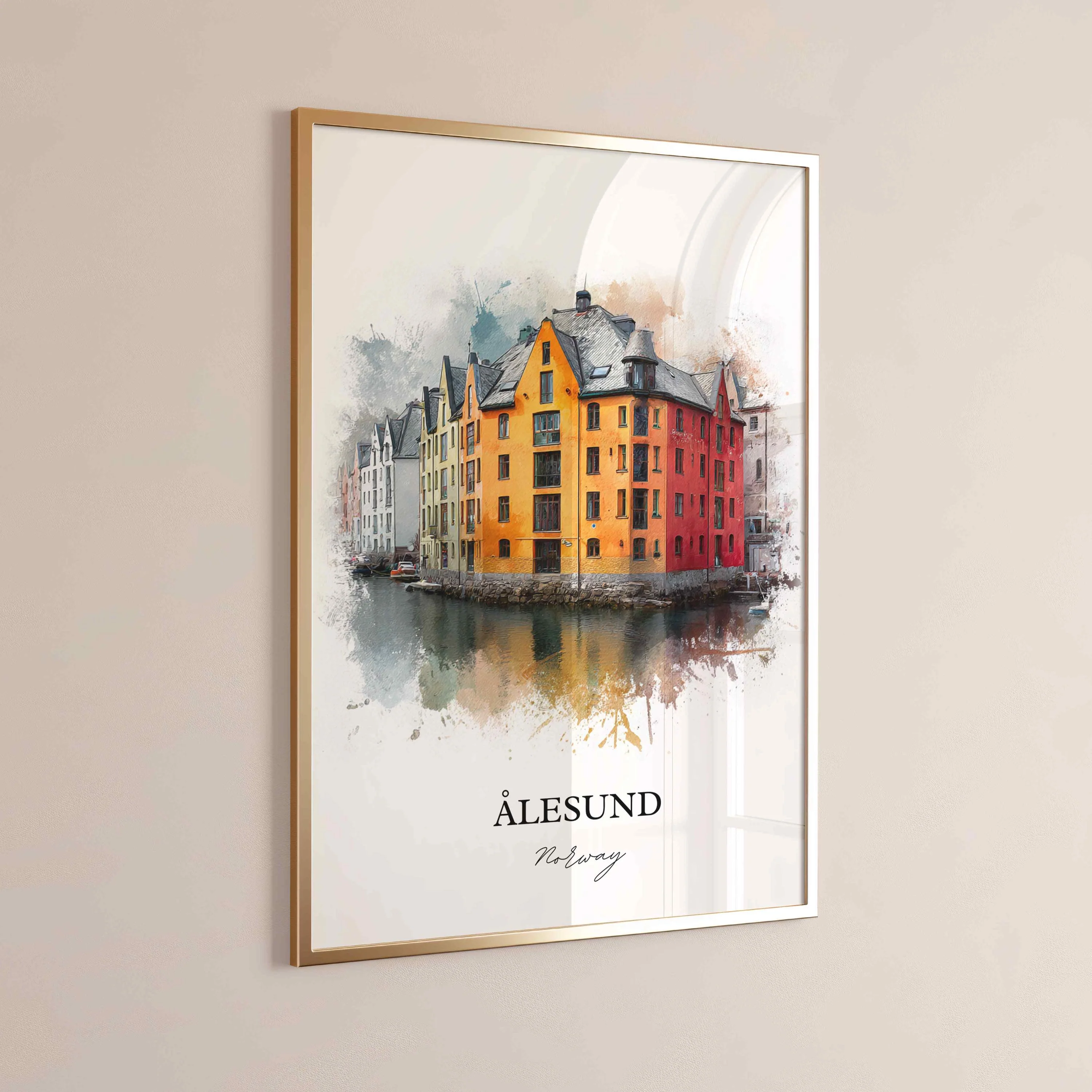 Ålesund, Norway – Watercolor Art Print - Image 5