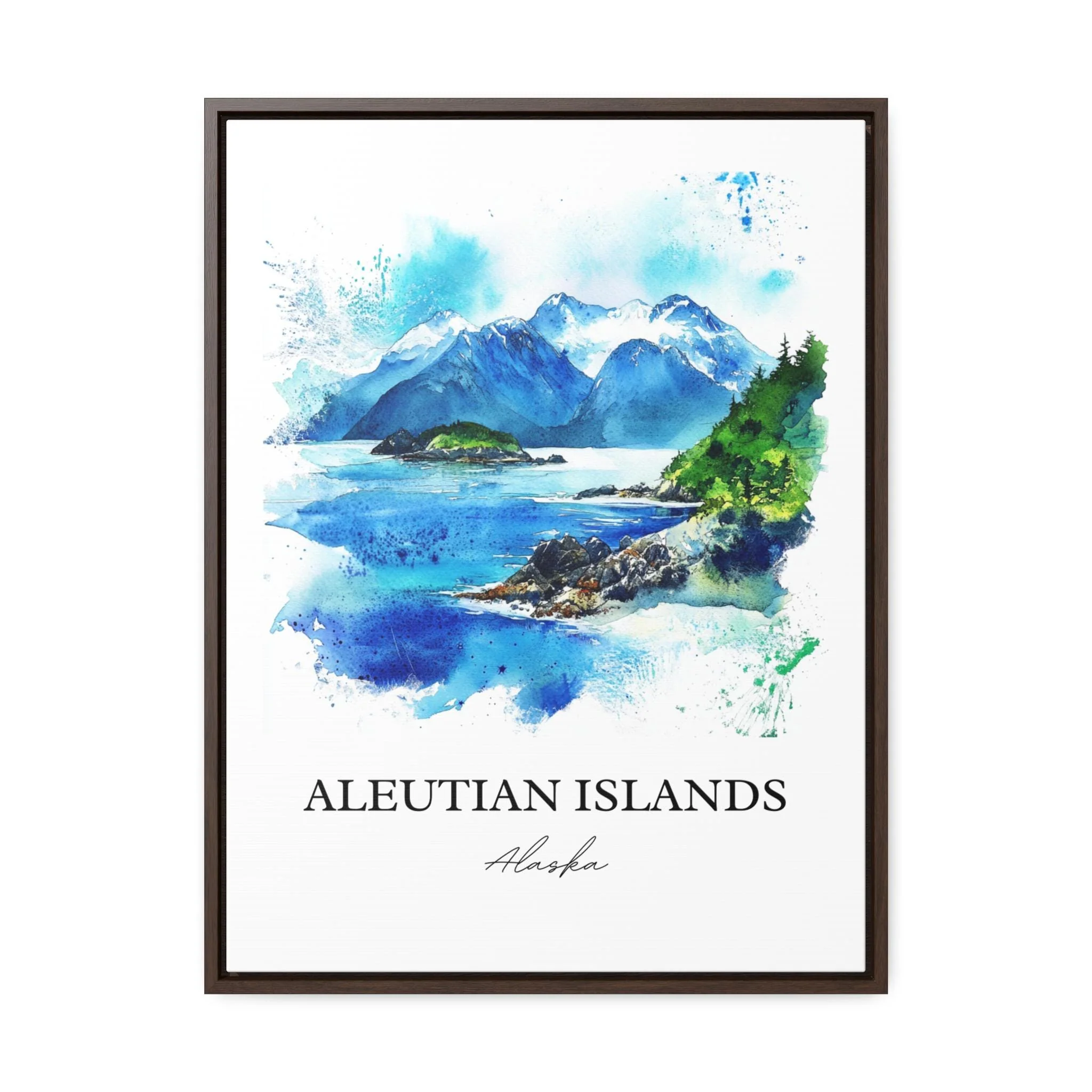 Aleutian Islands, Alaska – Watercolor Art Print - Image 6
