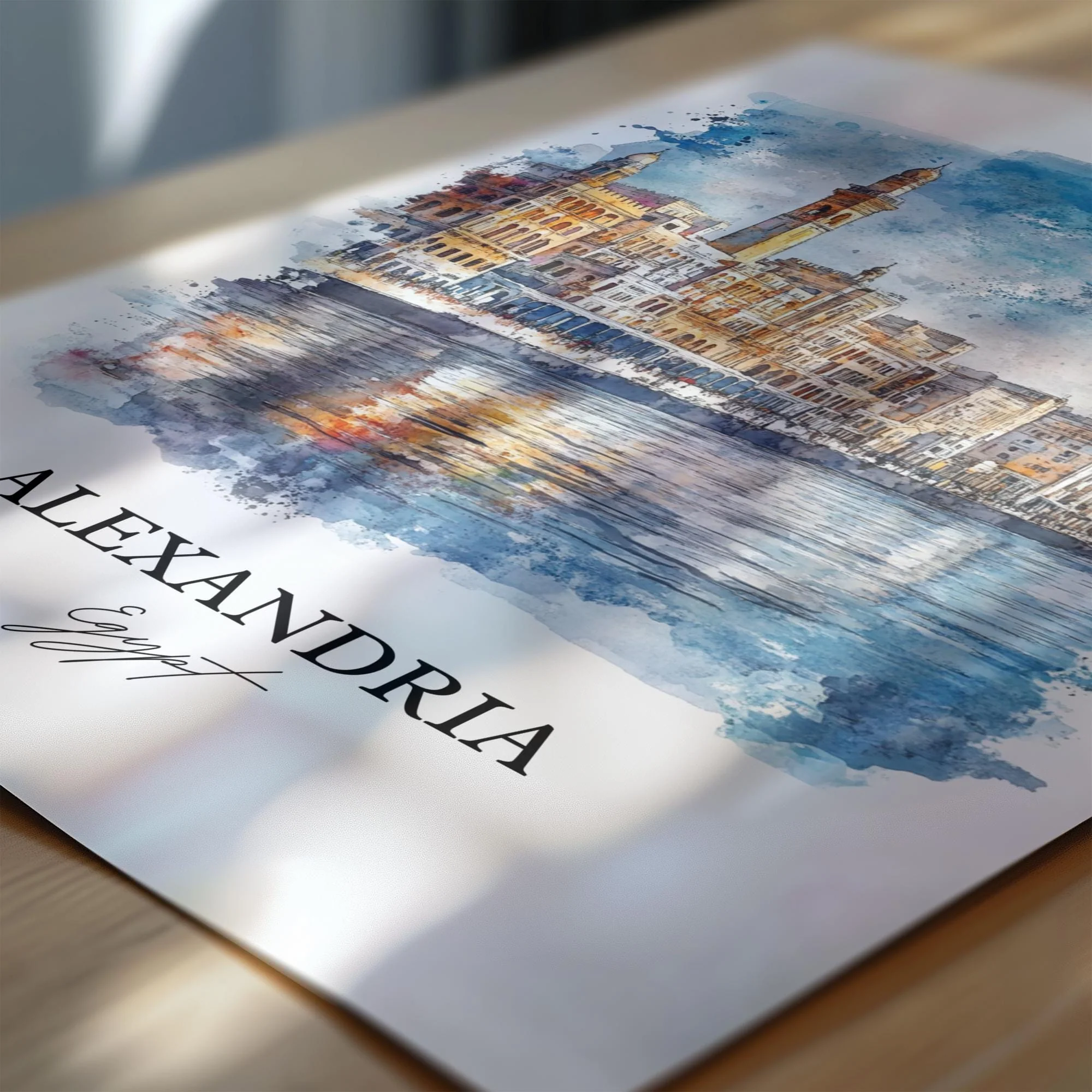 Alexandria, Egypt – Watercolor Art Print - Image 2