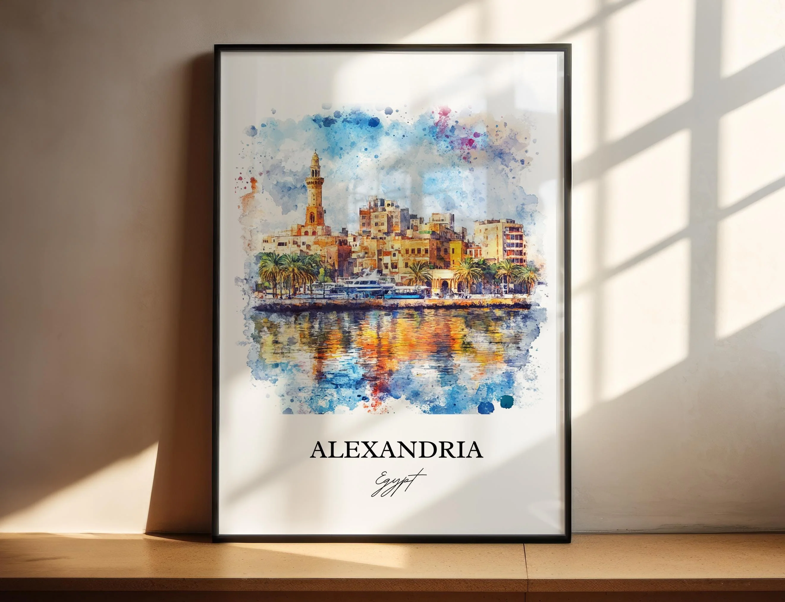 Alexandria, Egypt – Watercolor Art Print