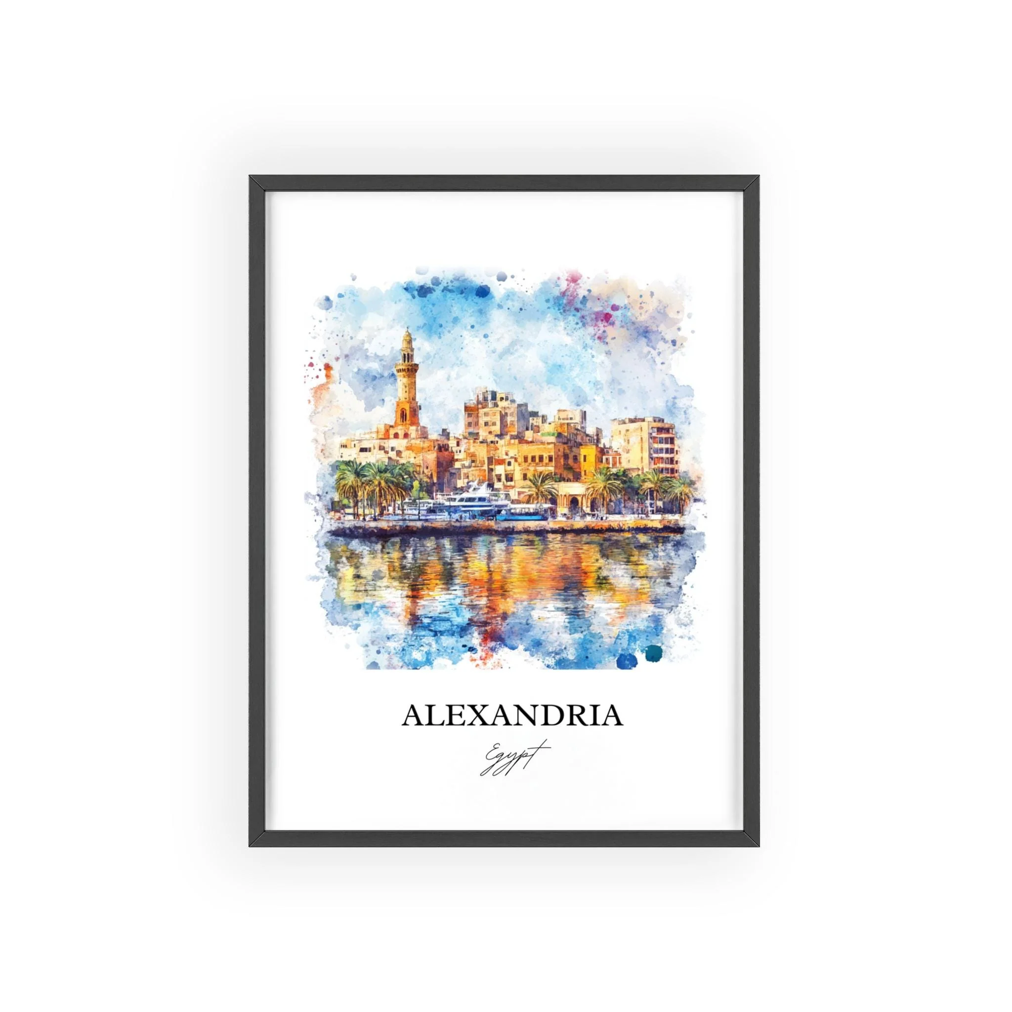 Alexandria, Egypt – Watercolor Art Print - Image 7