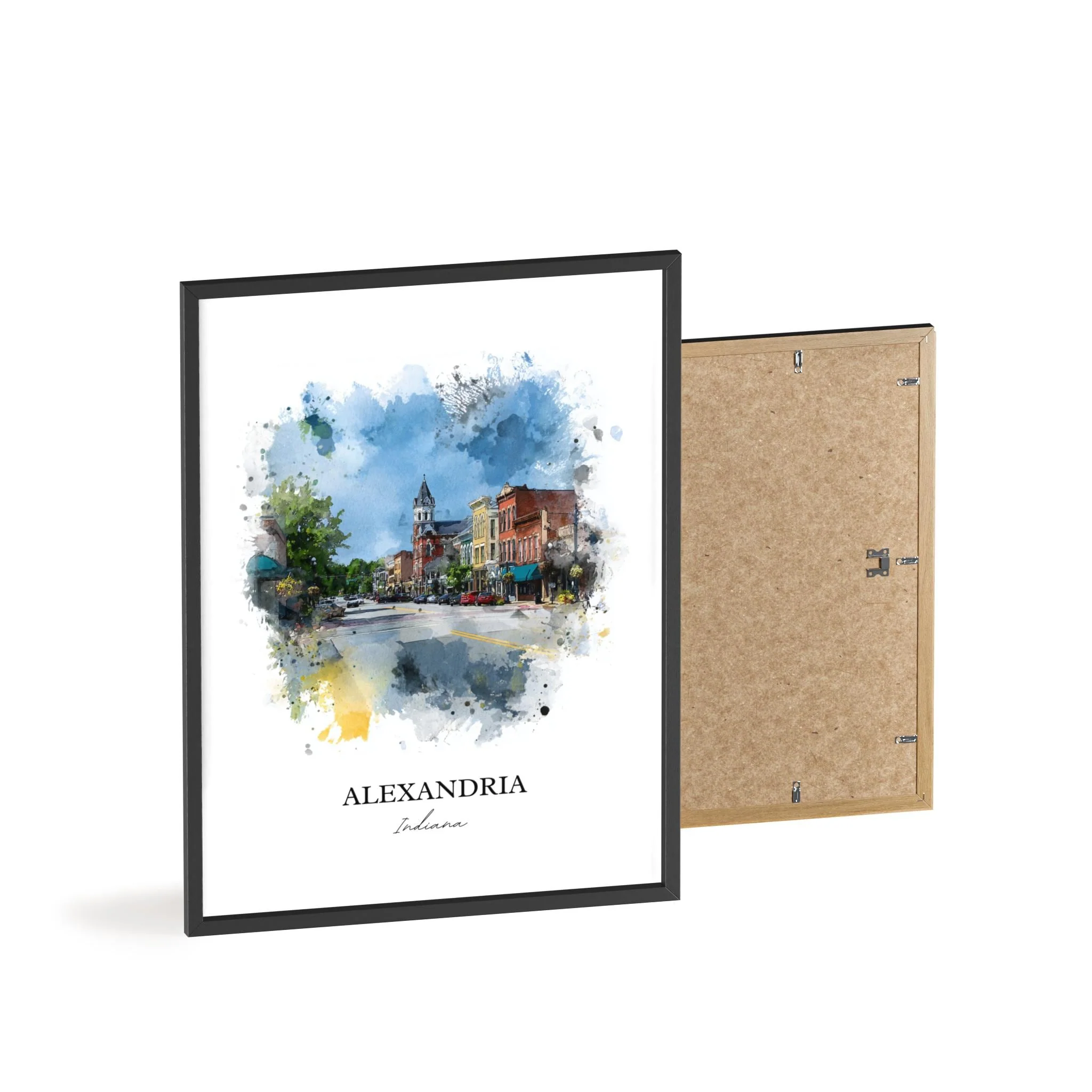 Alexandria, Indiana – Watercolor Art Print - Image 10