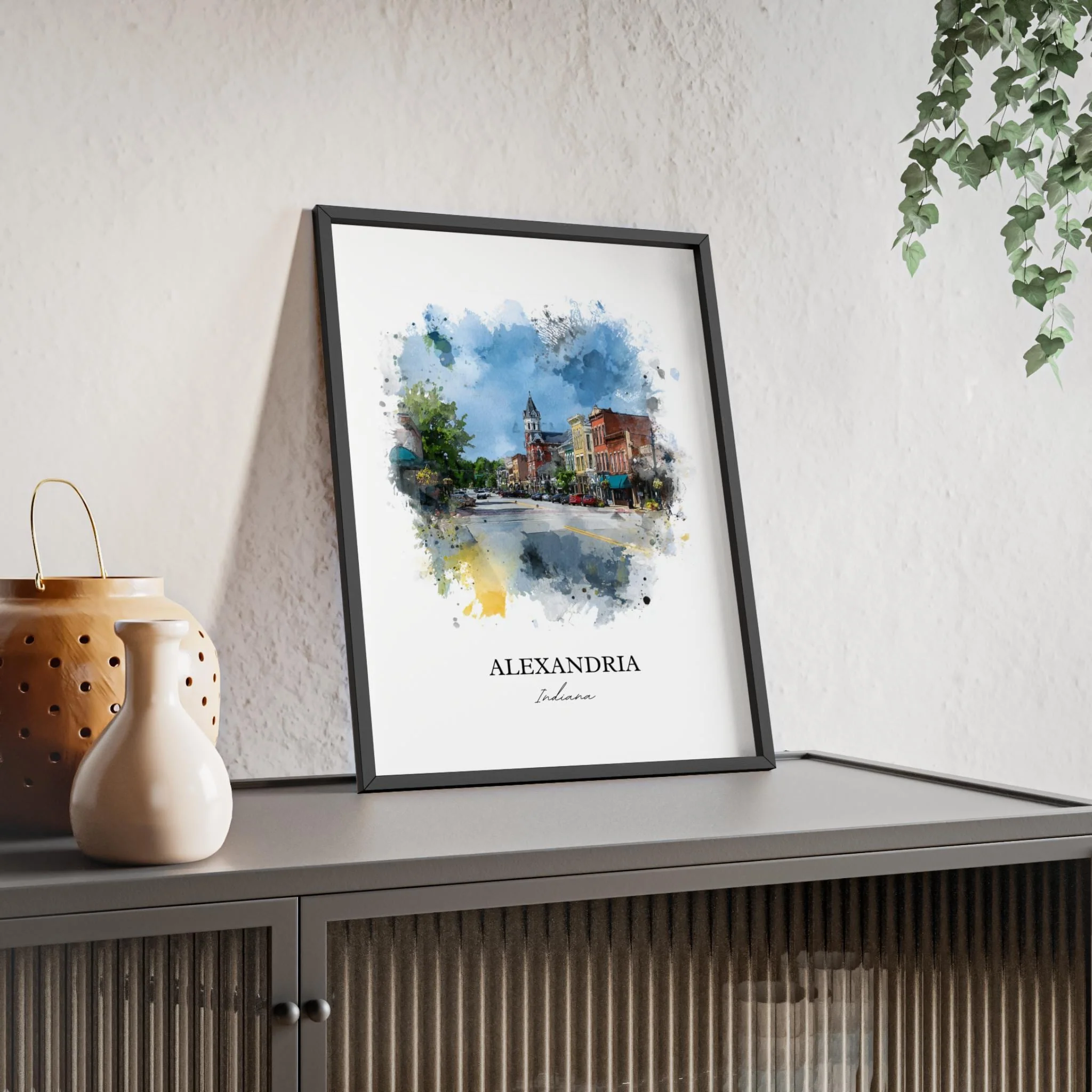 Alexandria, Indiana – Watercolor Art Print - Image 11