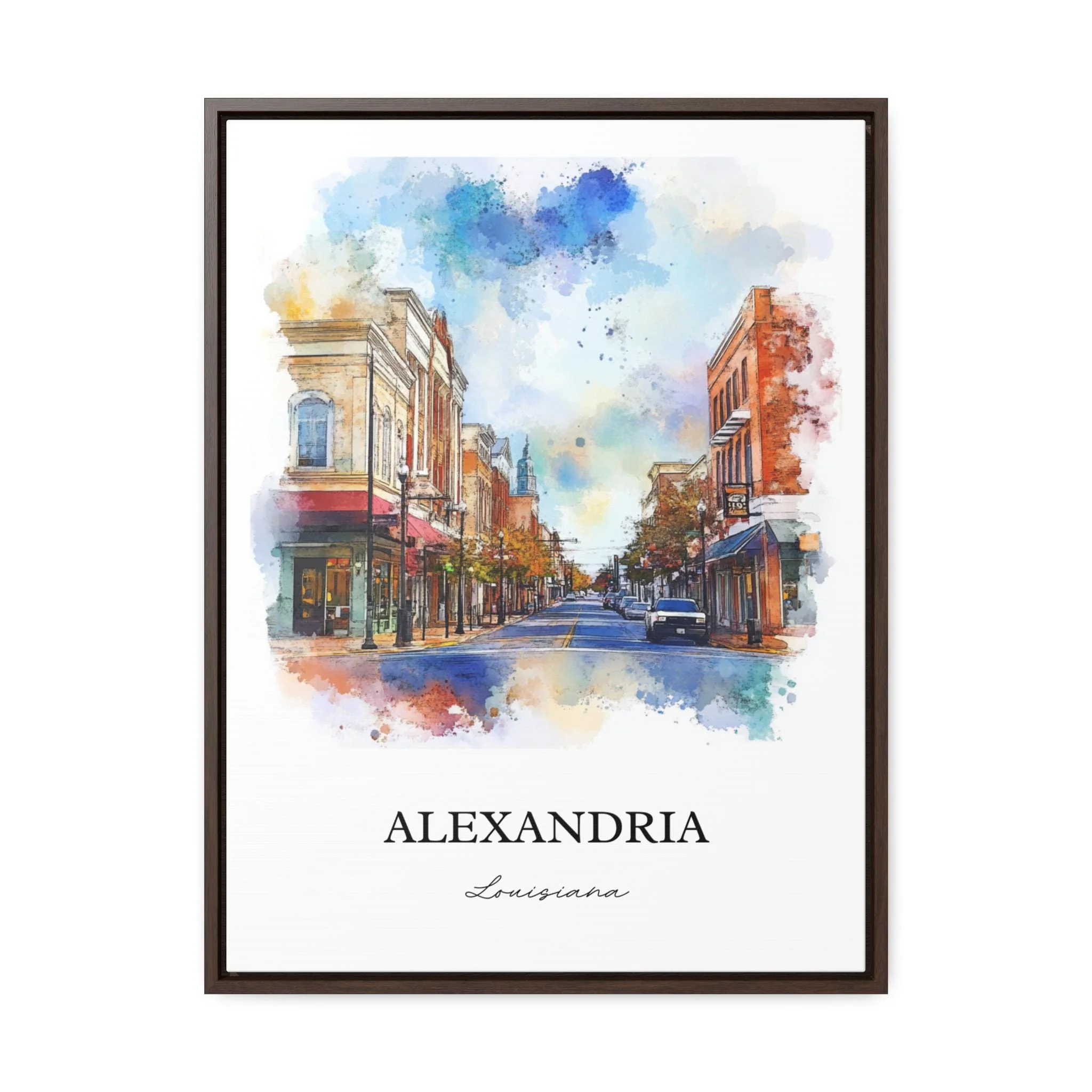 Alexandria, Louisiana, Louisiana – Watercolor Art Print - Image 7