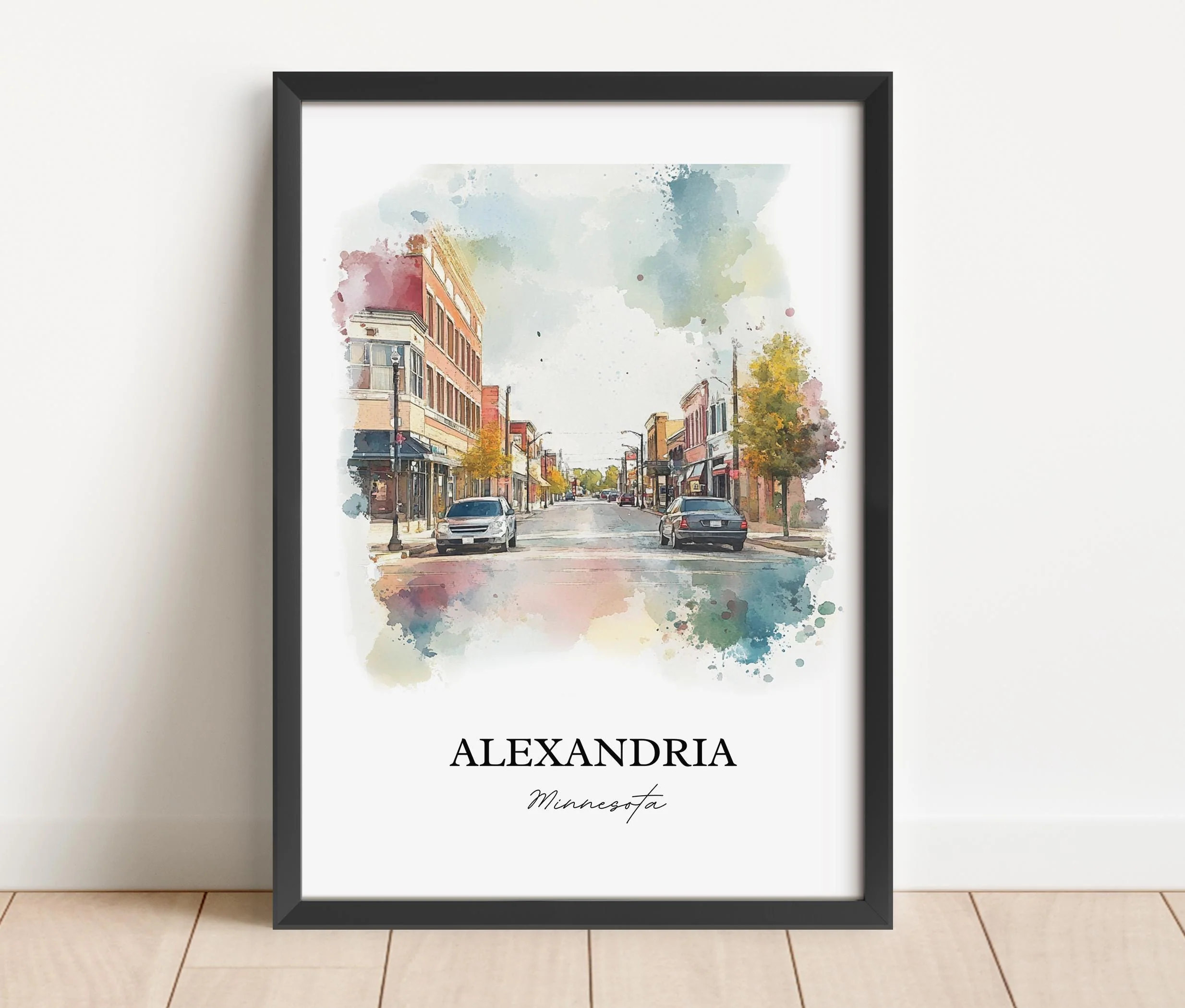 Alexandria, MN, USA – Watercolor Art Print - Image 5