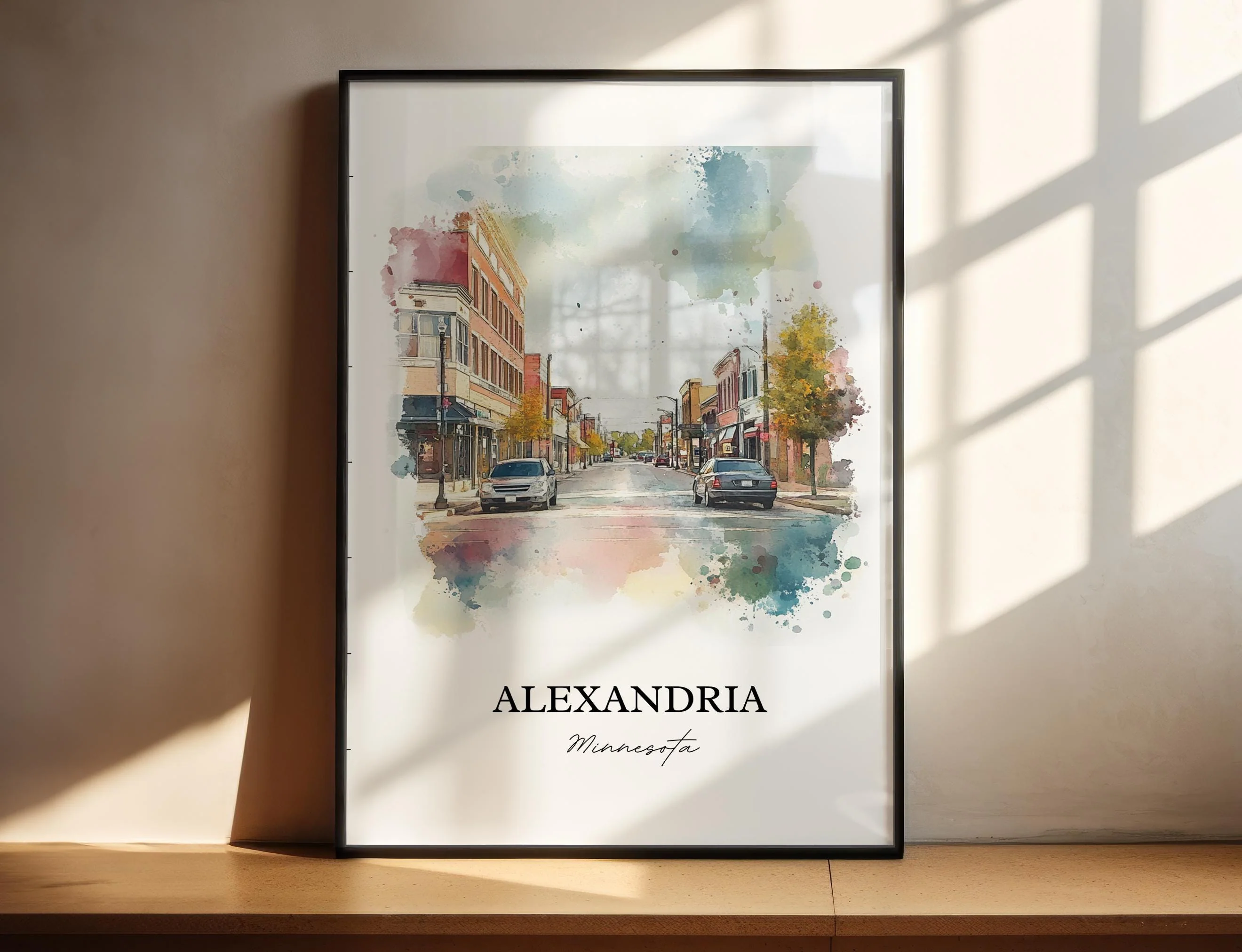 Alexandria, MN, USA – Watercolor Art Print - Image 6