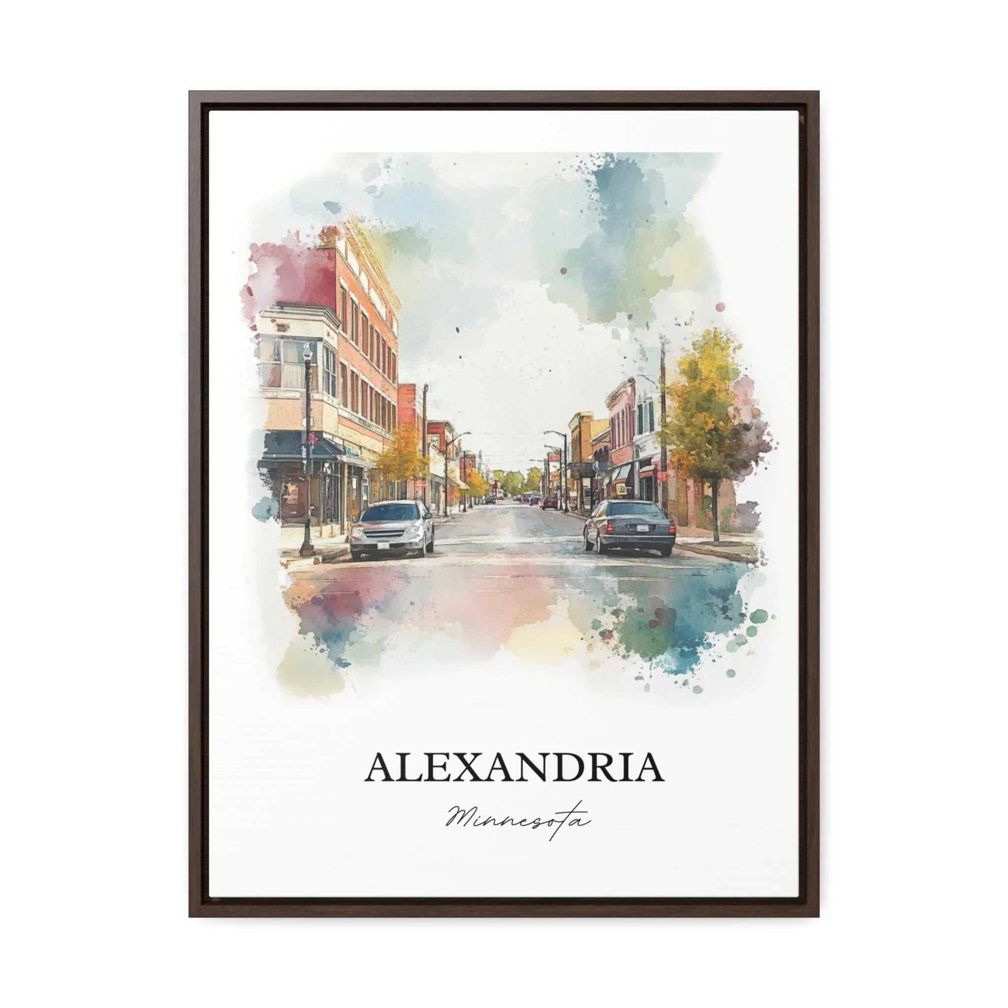 Alexandria, MN, USA – Watercolor Art Print - Image 7