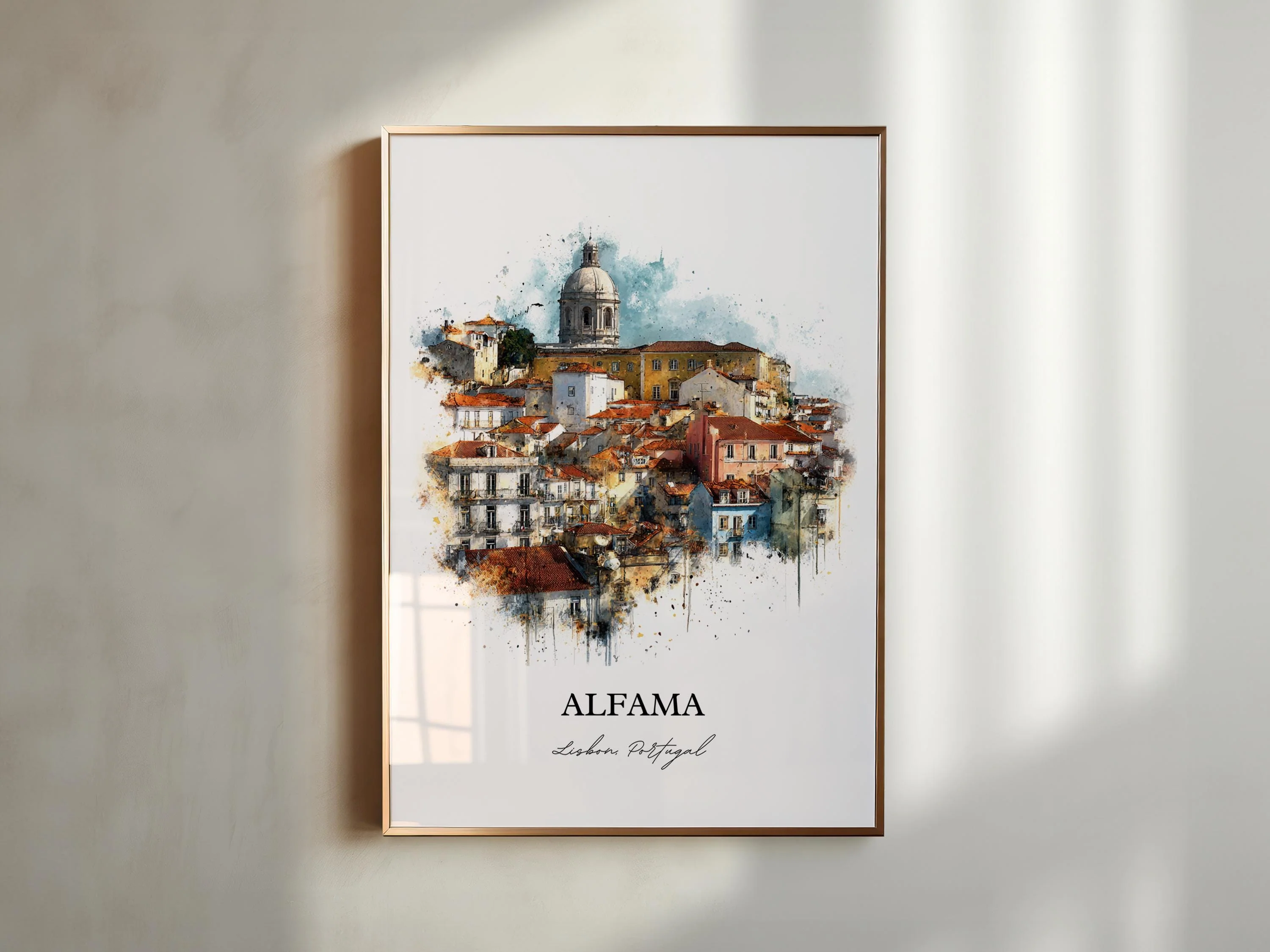 Alfama, Portugal – Watercolor Art Print - Image 4