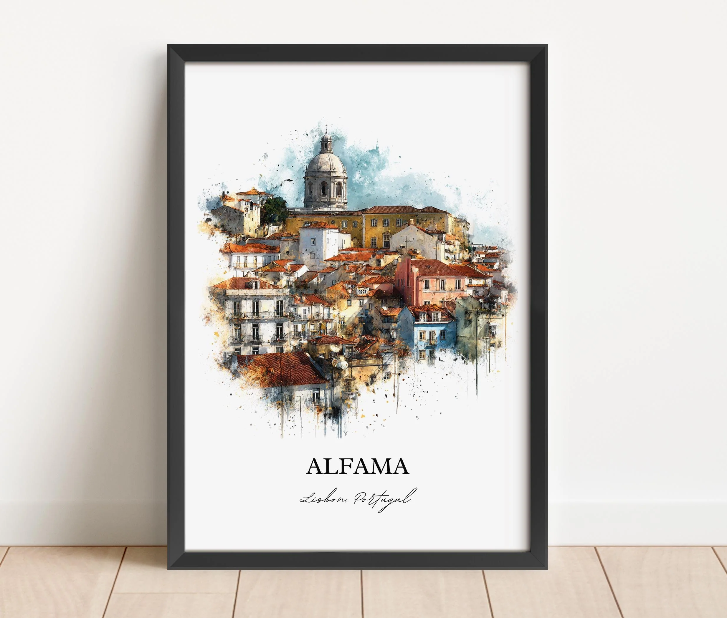 Alfama, Portugal – Watercolor Art Print - Image 5