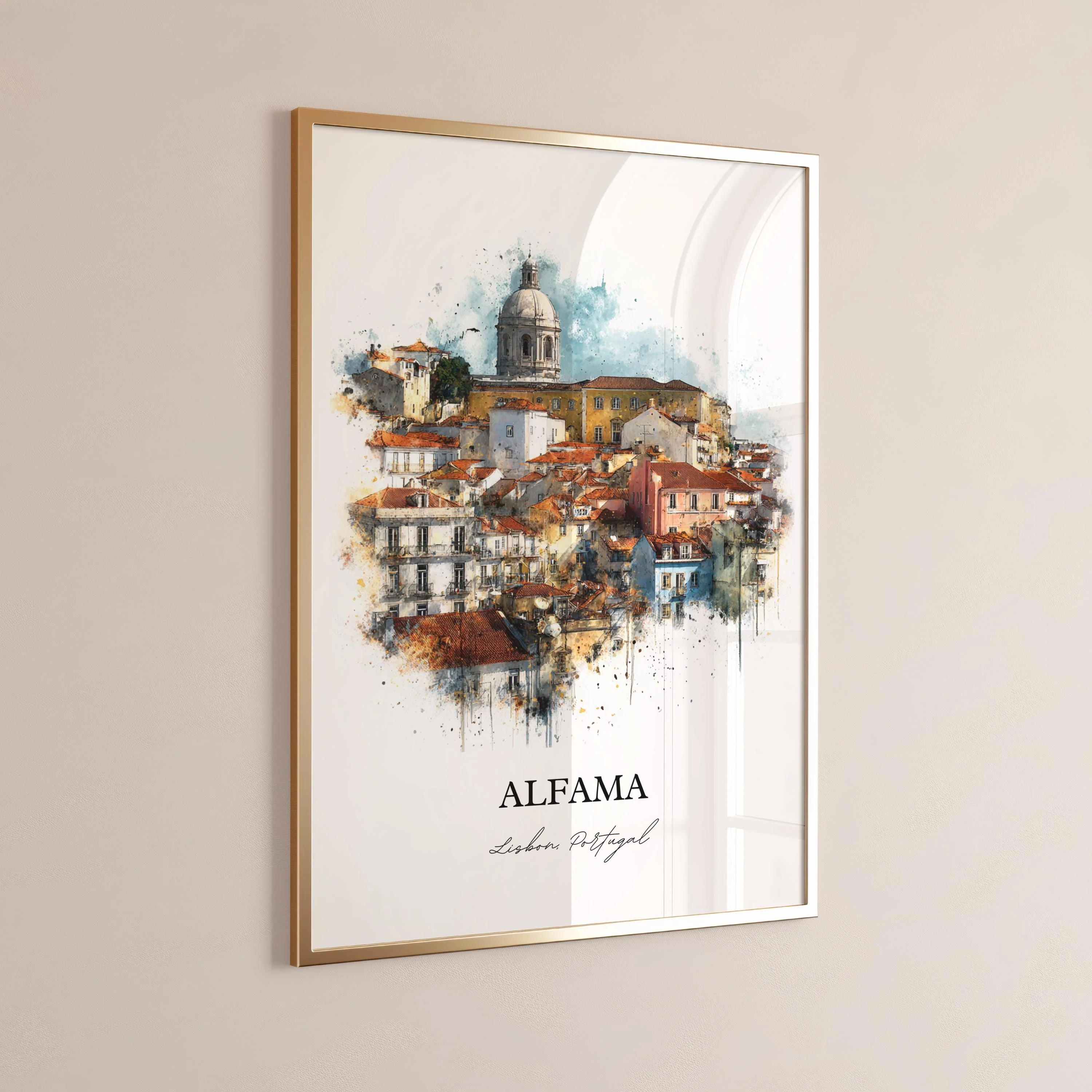 Alfama, Portugal – Watercolor Art Print - Image 6