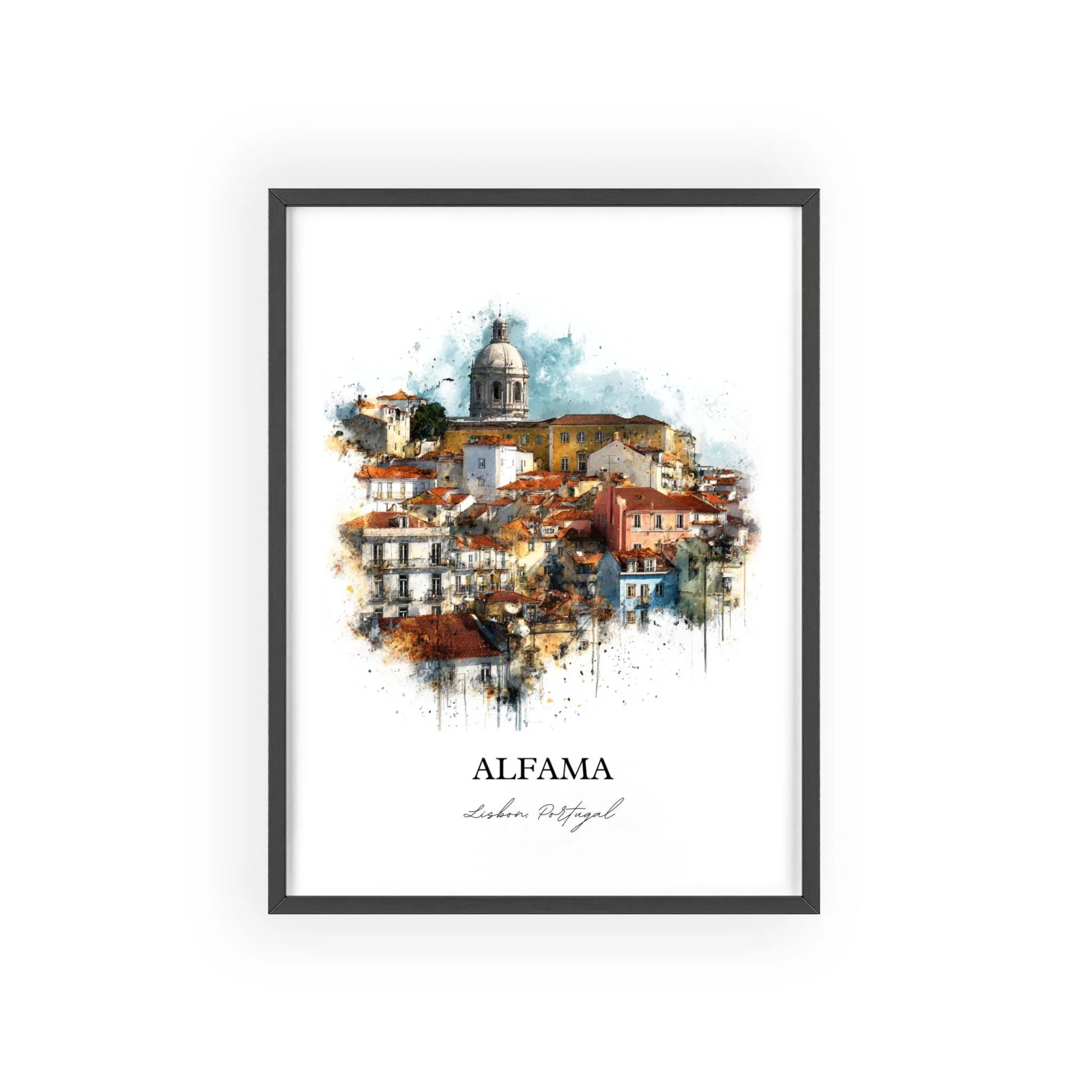 Alfama, Portugal – Watercolor Art Print - Image 9
