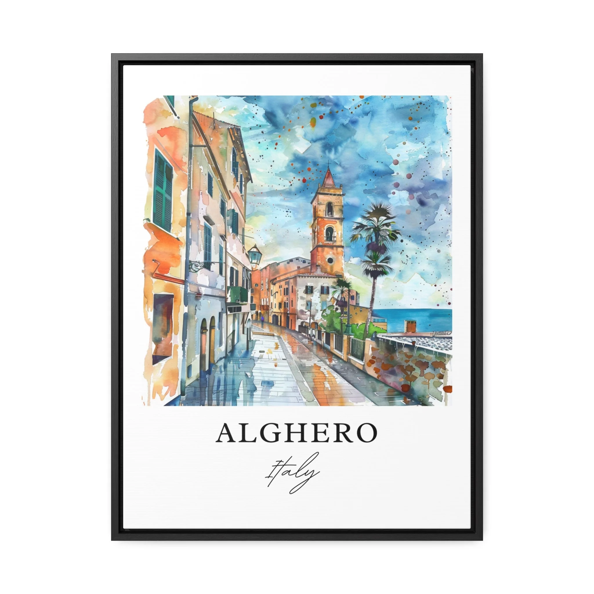 Alghero, Italy – Watercolor Art Print - Image 5