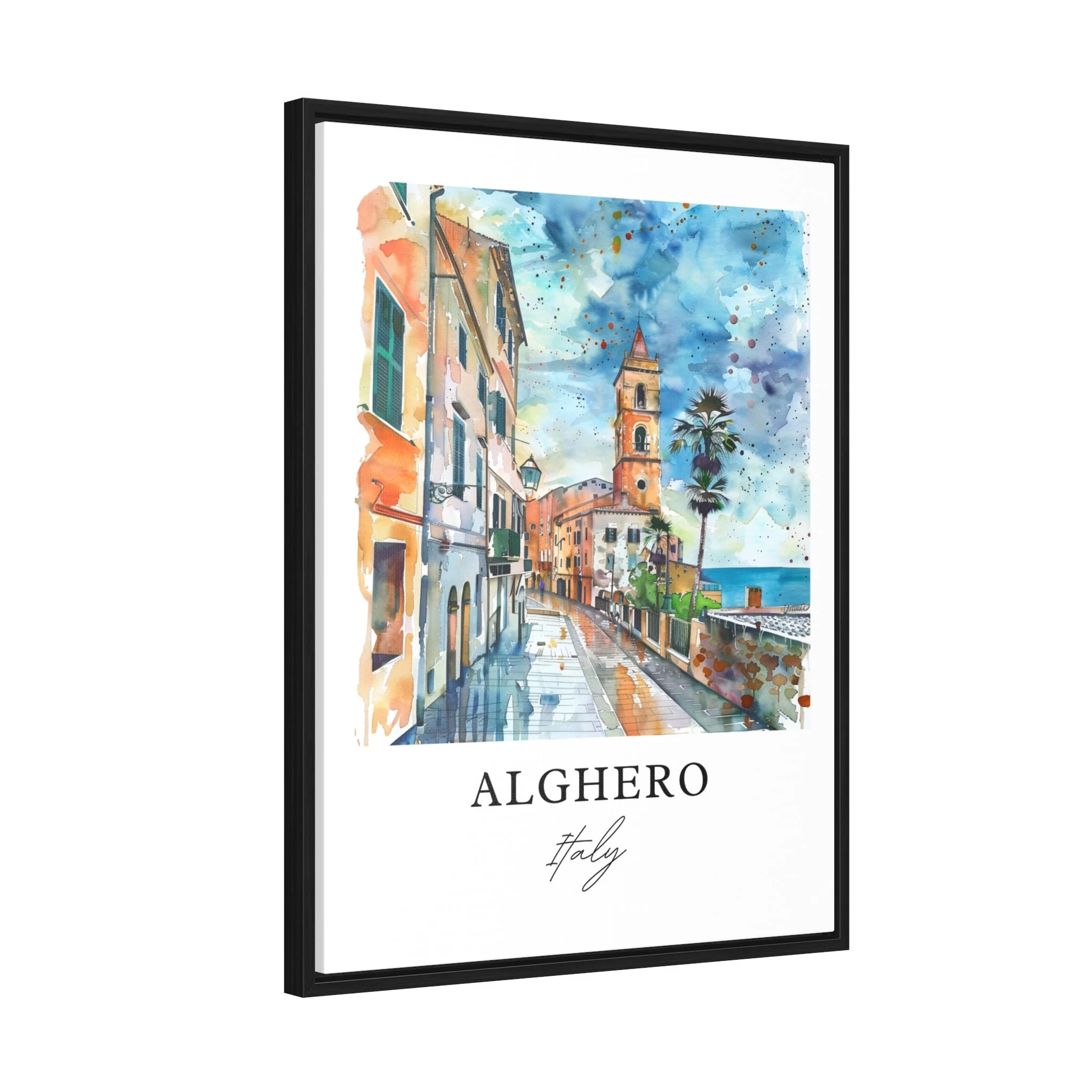 Alghero, Italy – Watercolor Art Print - Image 6