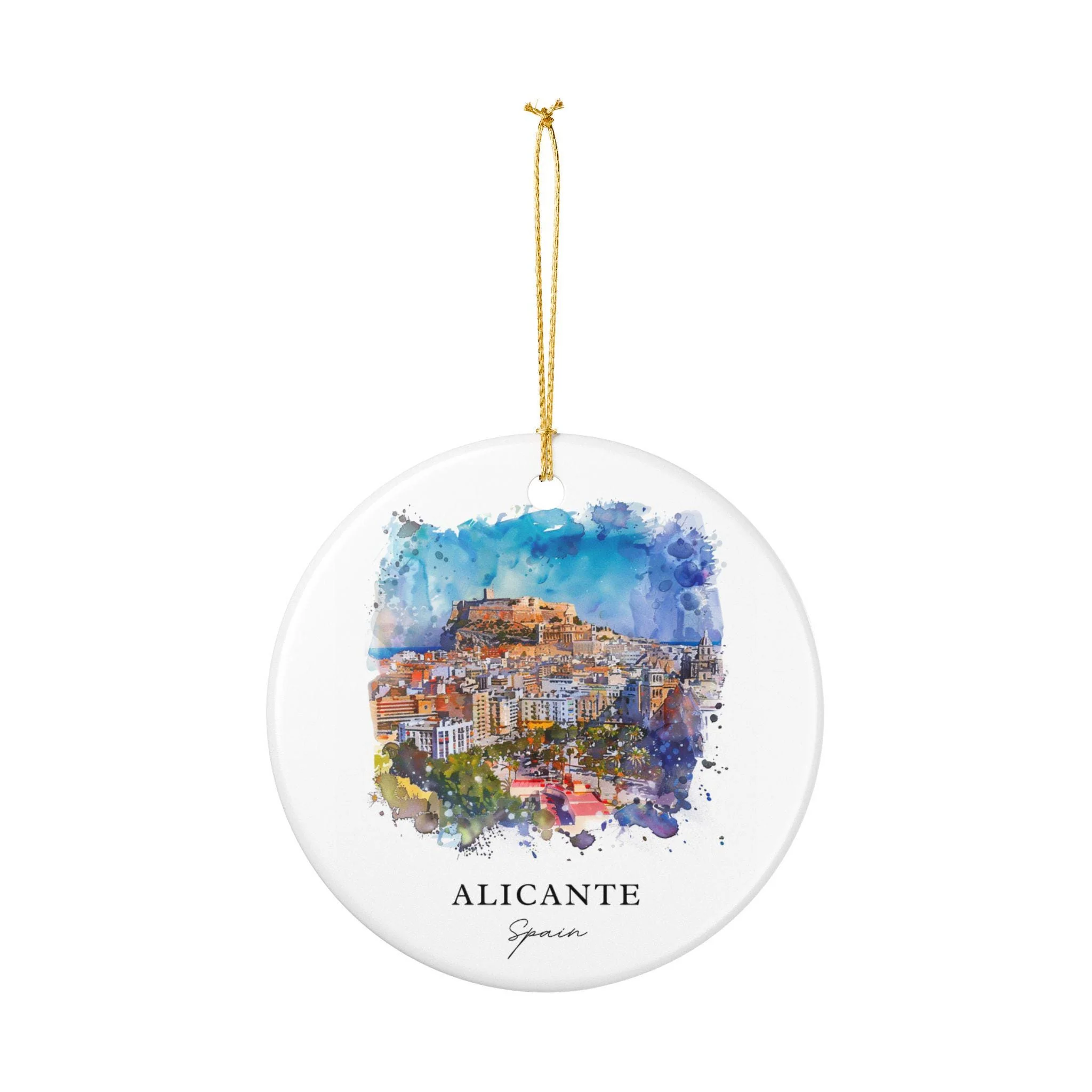 Alicante Spain Ornament: Unique Alicante Souvenir, Alicante Xmas Decor, and Authentic Alicante Spain Gift - Image 2