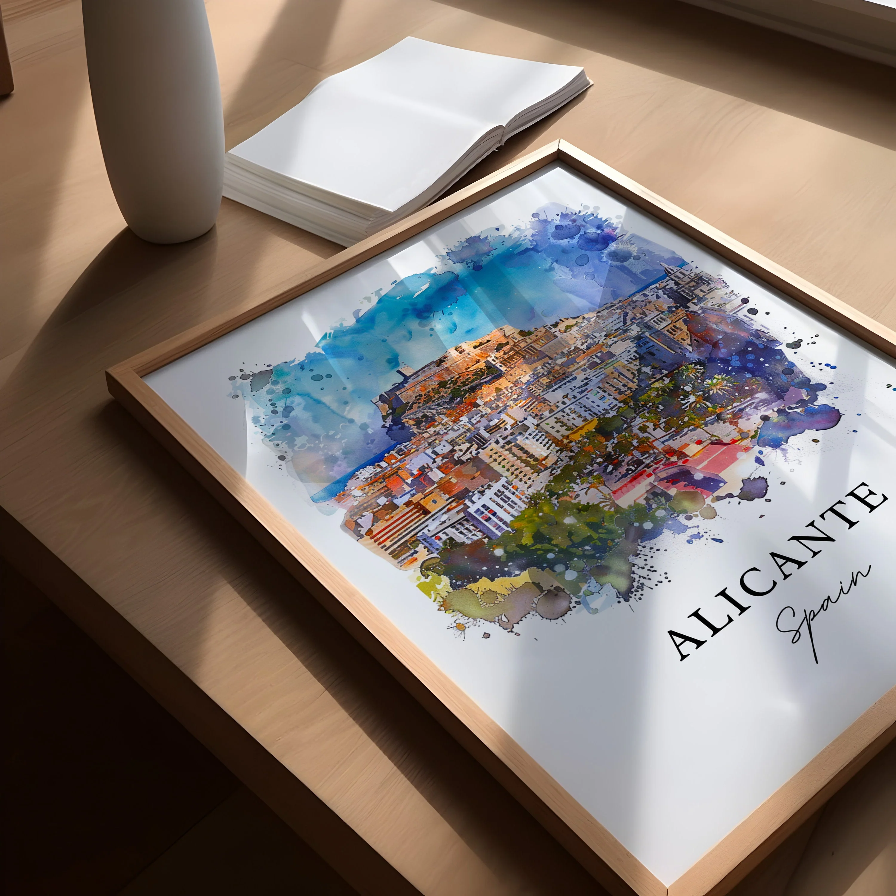 Alicante, Spain – Watercolor Art Print - Image 3