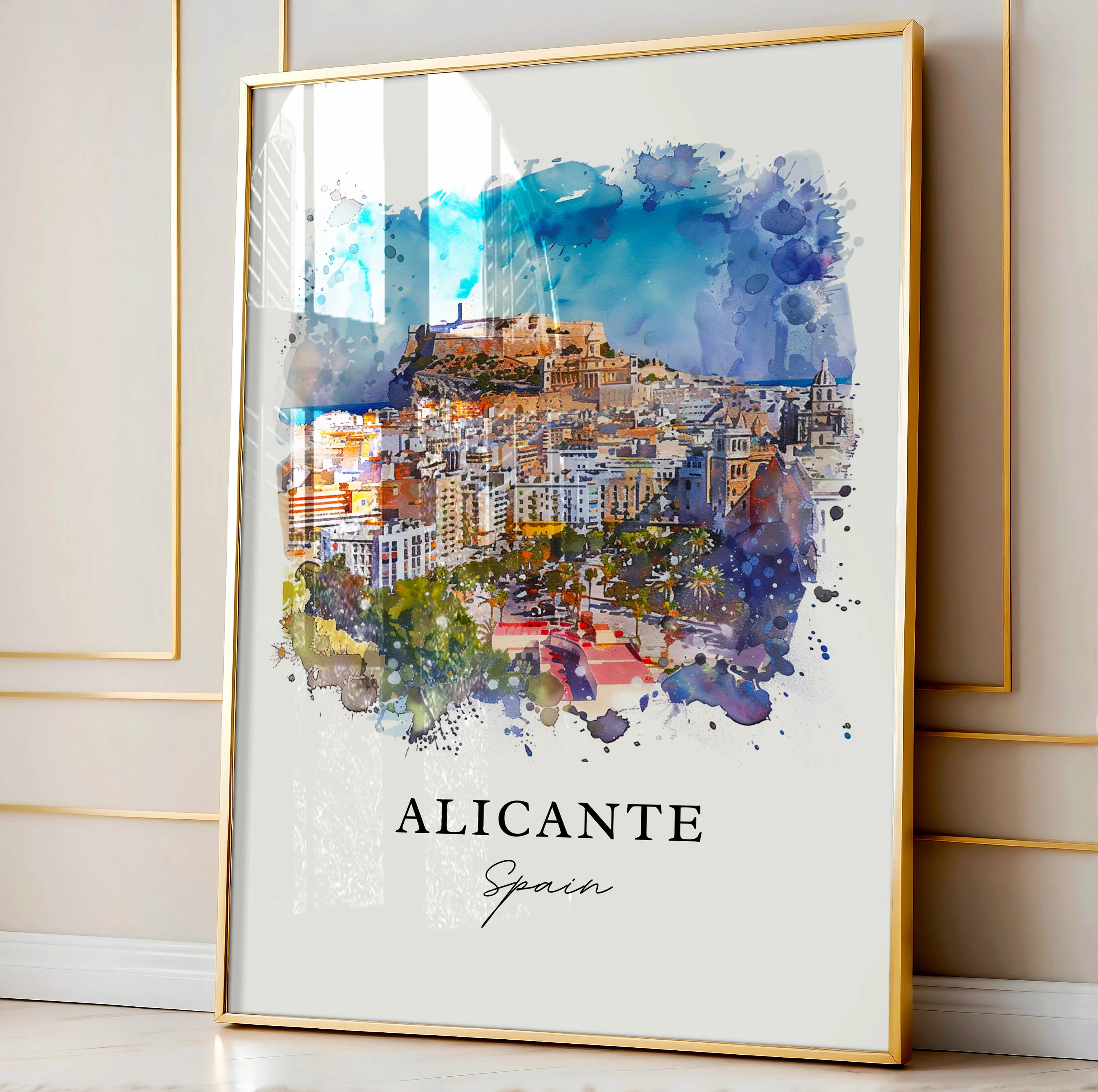 Alicante, Spain – Watercolor Art Print - Image 4