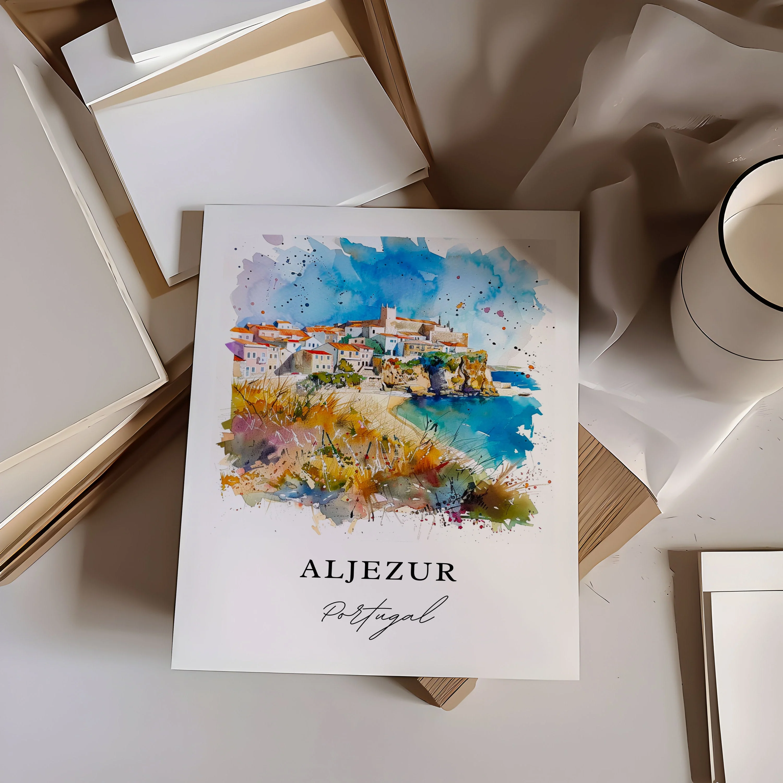 Aljezur, Portugal – Watercolor Art Print - Image 3