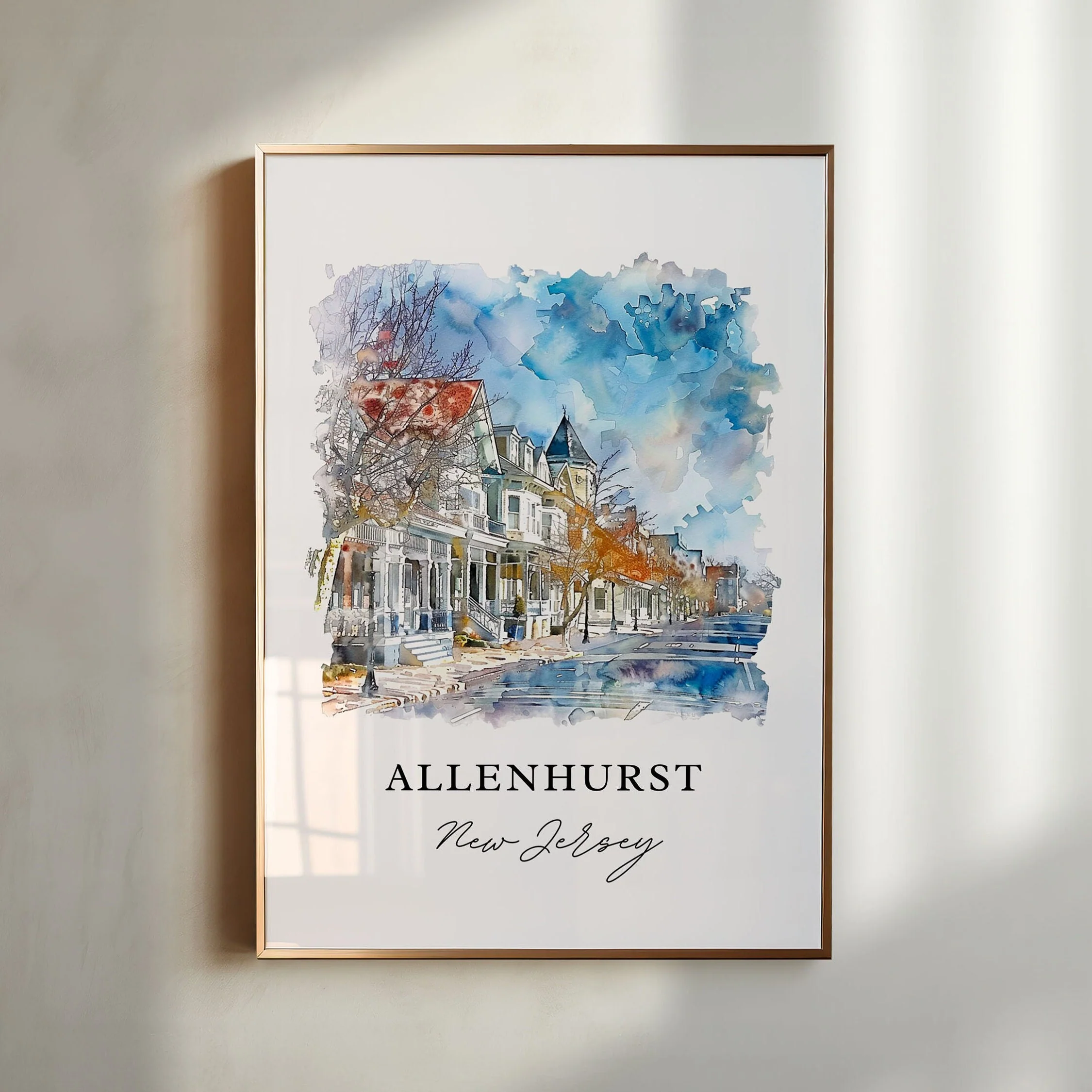 Allenhurst, New Jersey – Watercolor Art Print