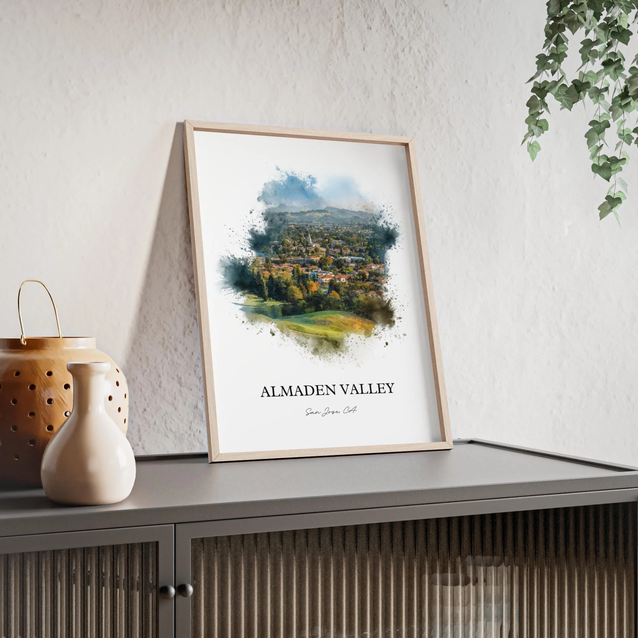 Almaden Valley, CA – Watercolor Art Print - Image 8