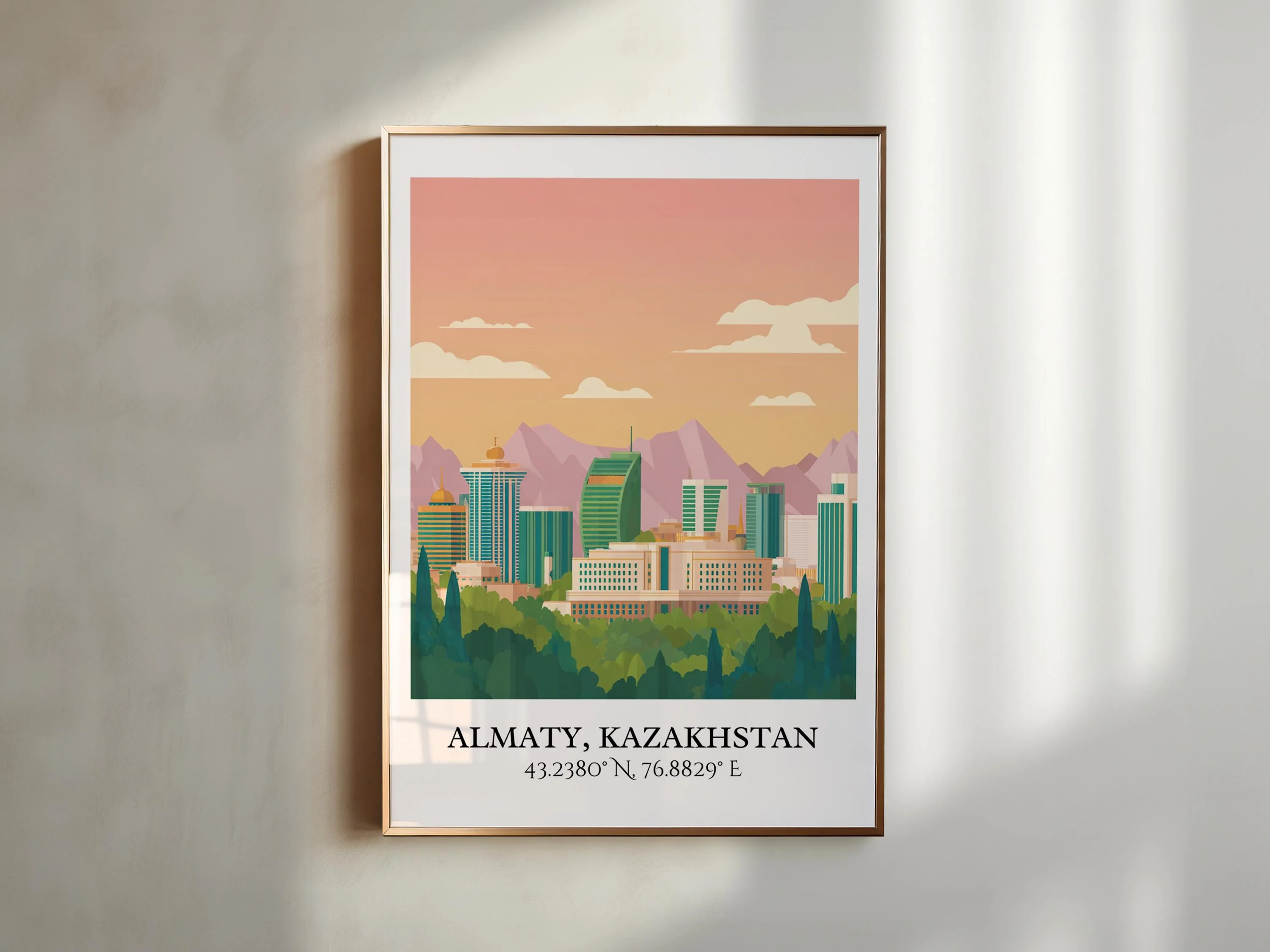 Almaty, Kazakhstan – Watercolor Art Print - Image 5