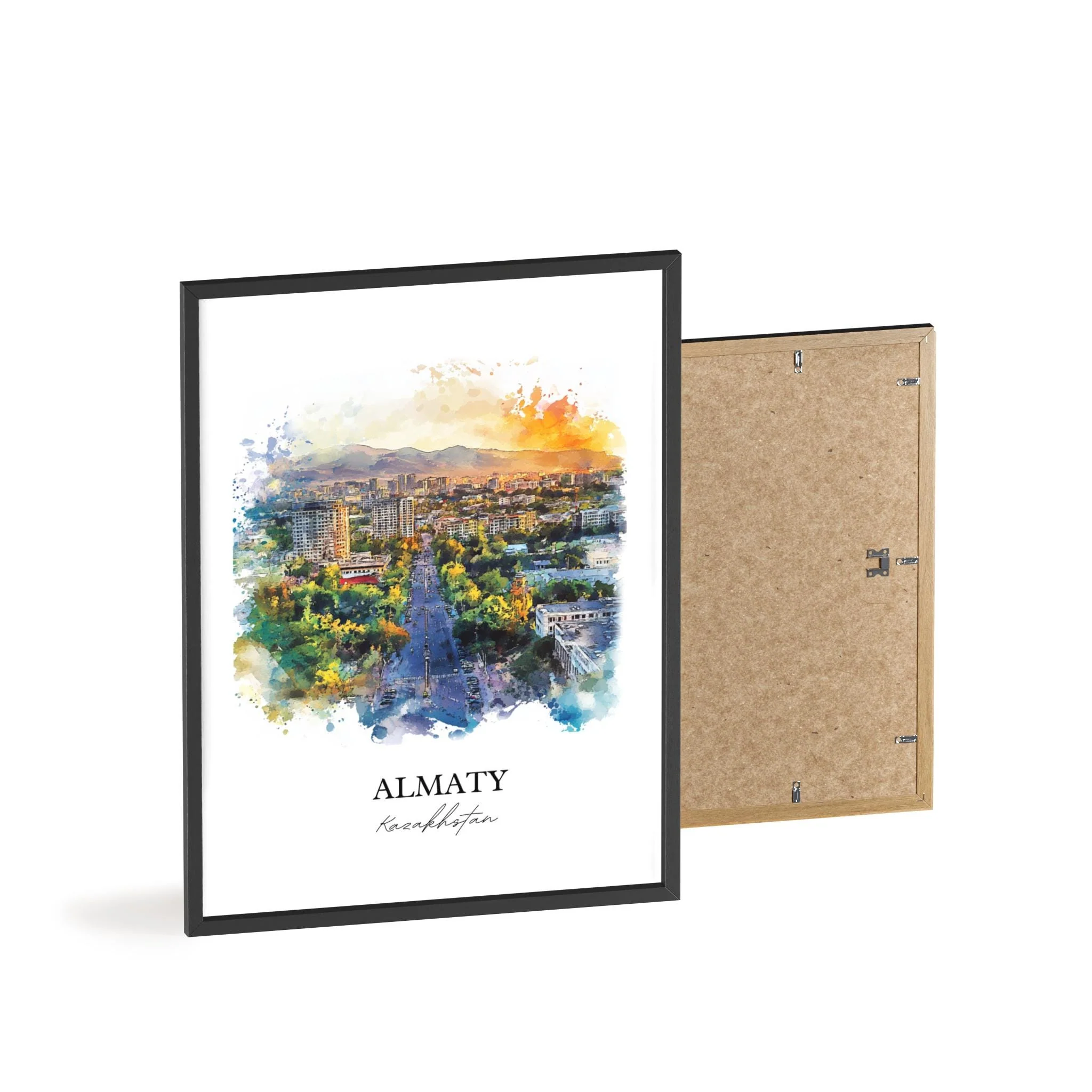Almaty, Kazakhstan – Watercolor Art Print - Image 8