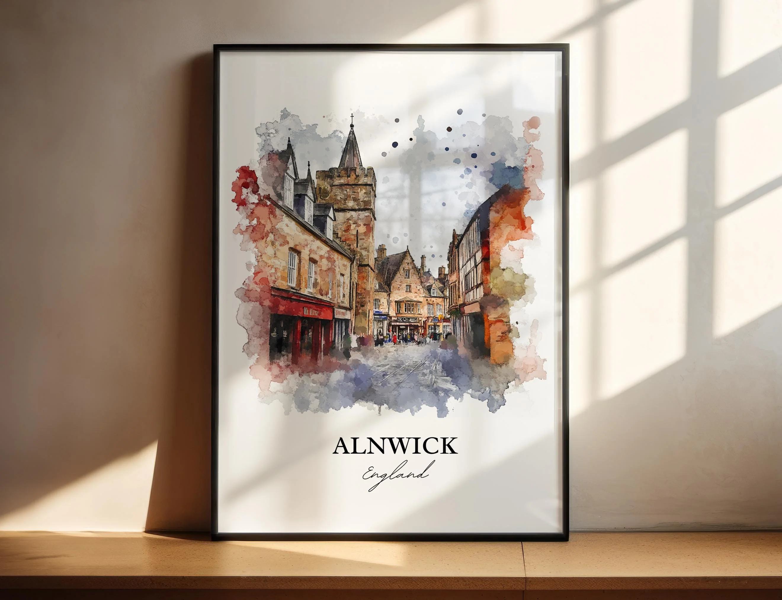 Alnwick, England – Watercolor Art Print