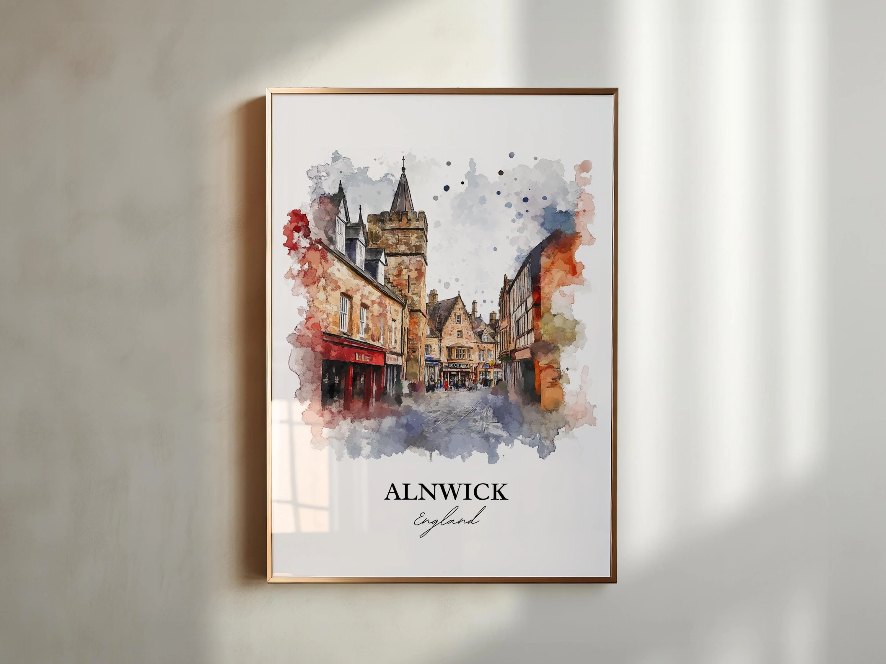 Alnwick, England – Watercolor Art Print - Image 4