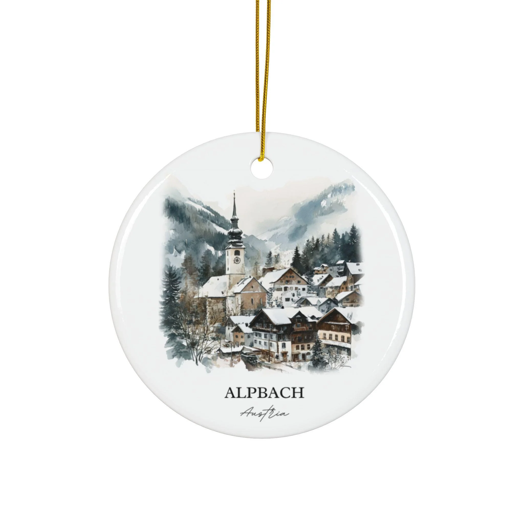 Alpbach Ornament: Unique Alpbach Austria Souvenir, Austria Xmas Decor, and Authentic Alpbach Gift