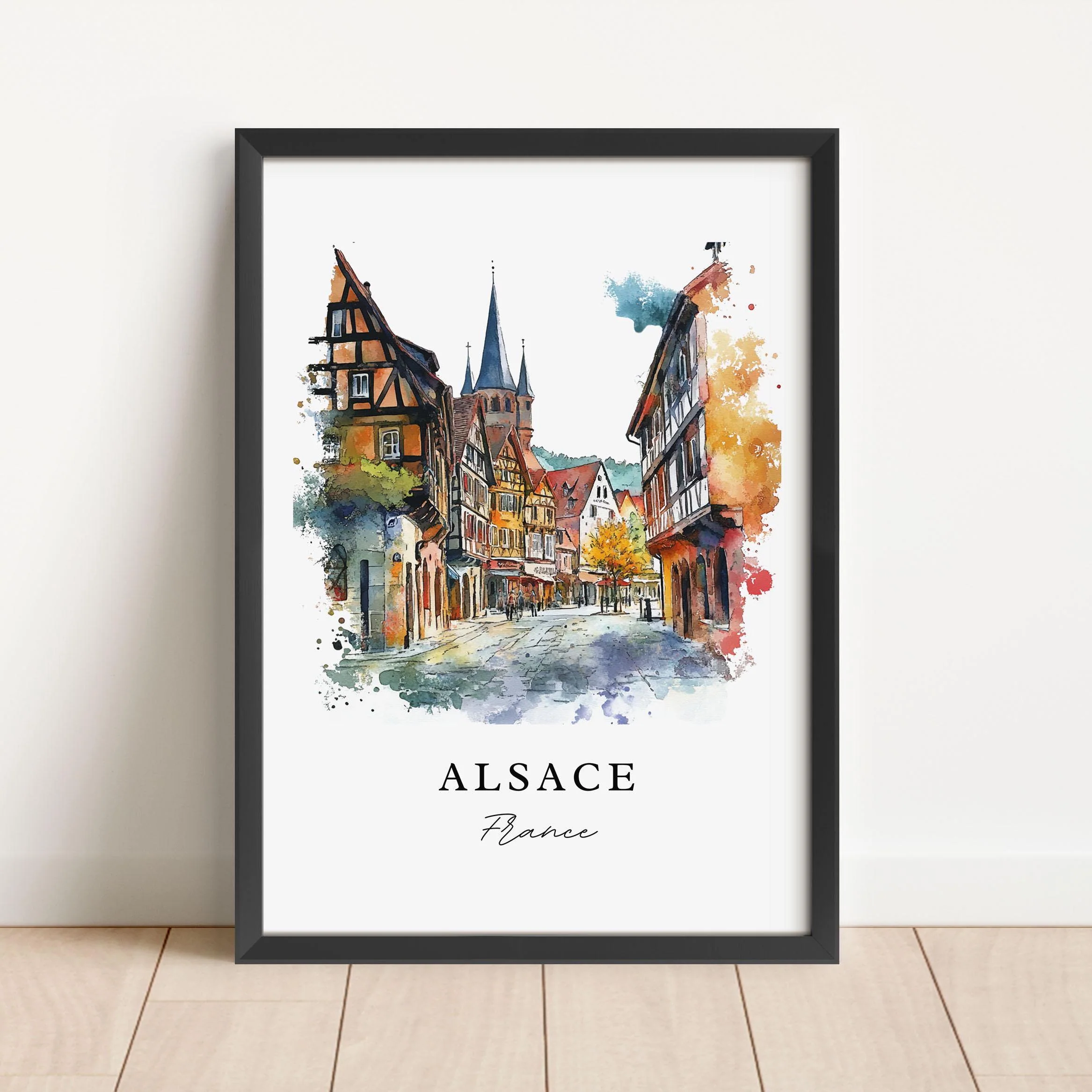 Alsace, France – Watercolor Art Print