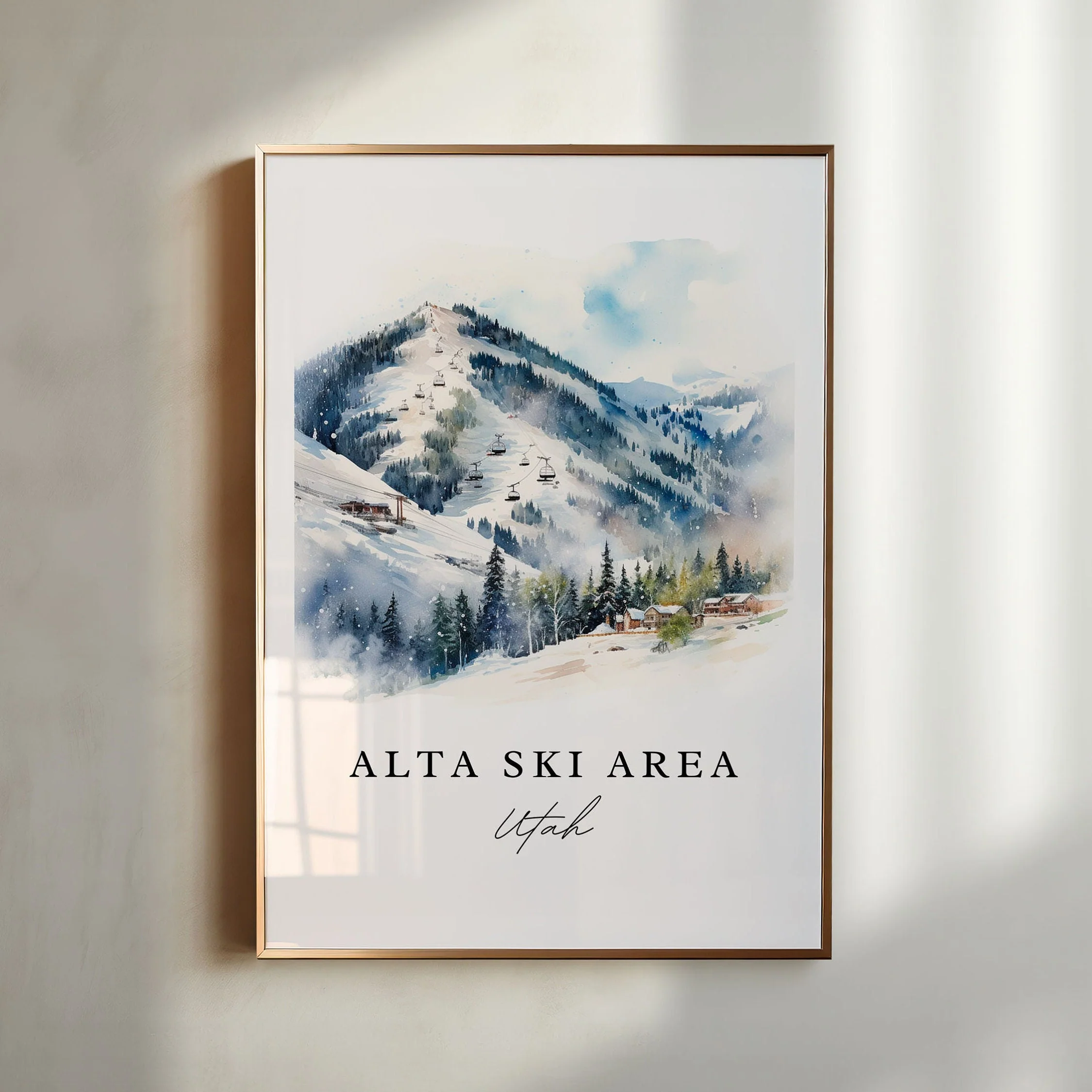 Alta, Utah, Utah – Watercolor Art Print
