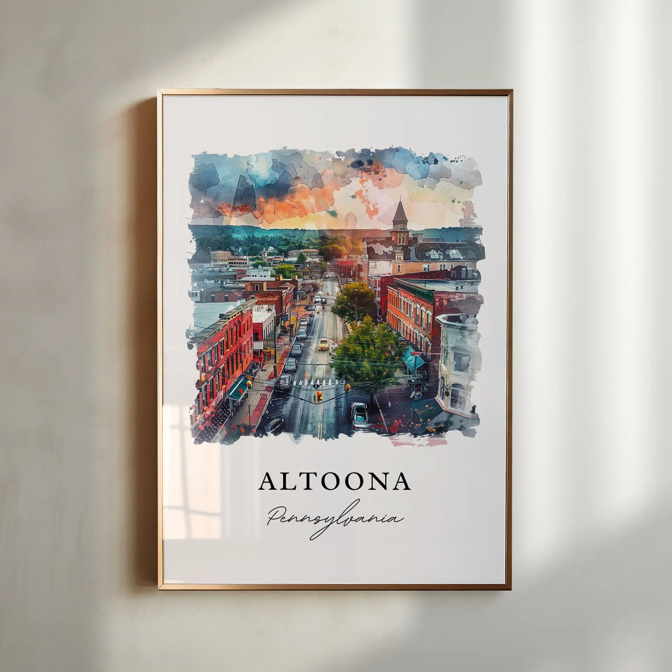 Altoona, Pennsylvania – Watercolor Art Print
