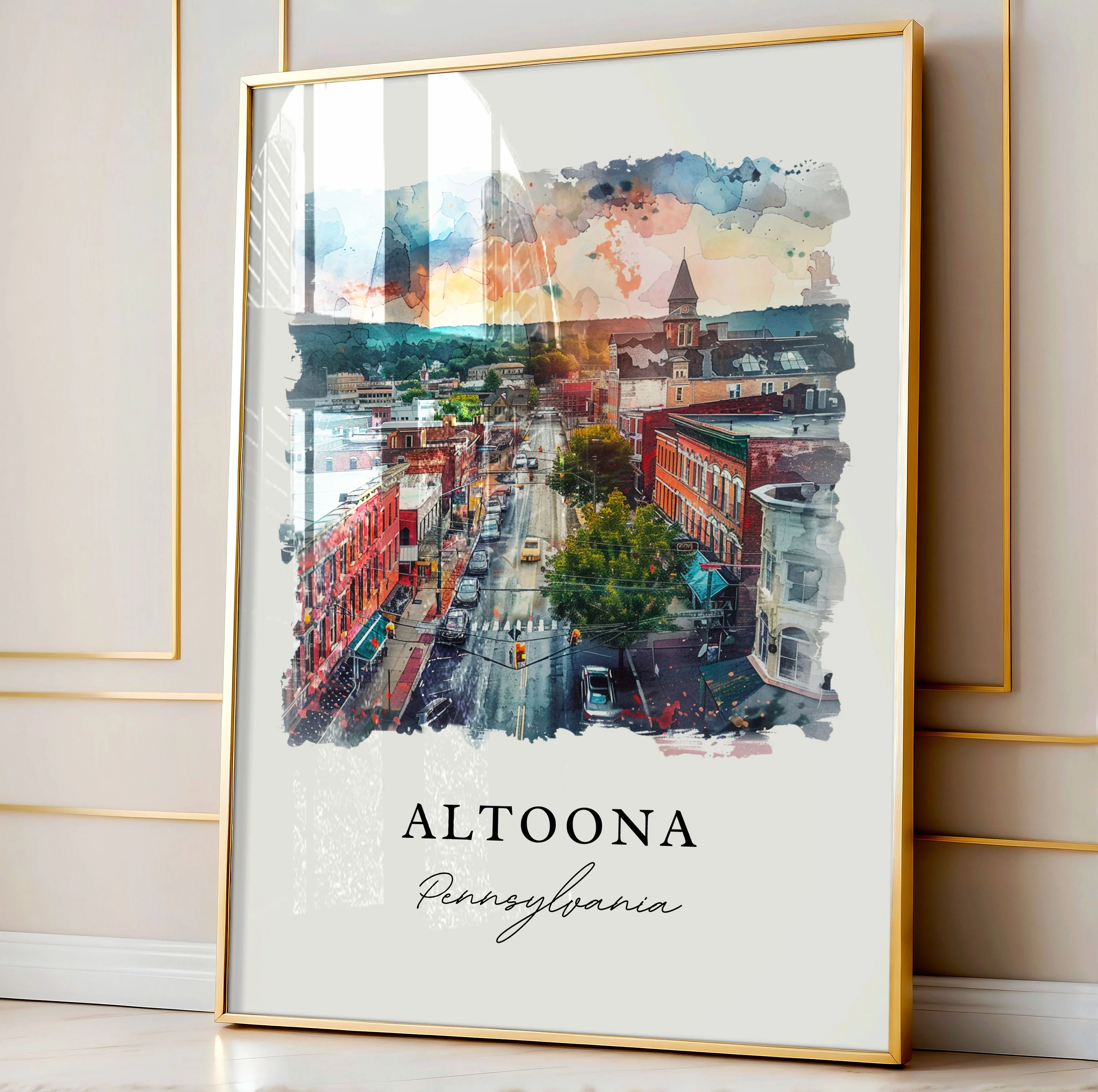 Altoona, Pennsylvania – Watercolor Art Print - Image 4