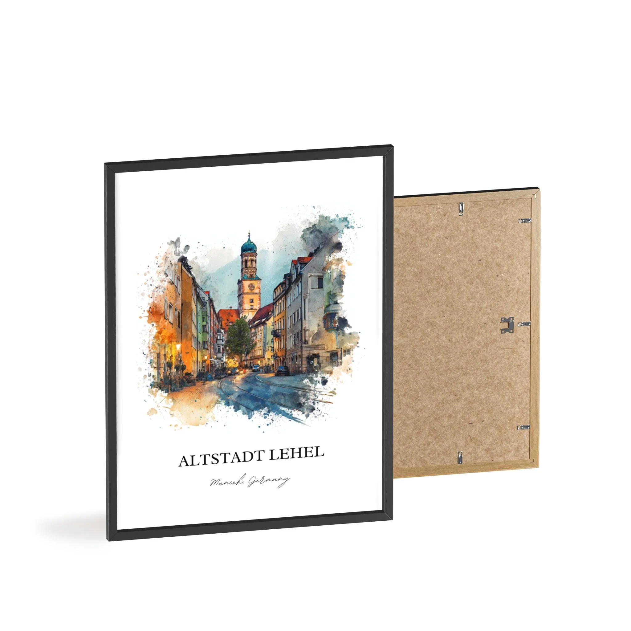 Altstadt Lehel, Germany – Watercolor Art Print - Image 11