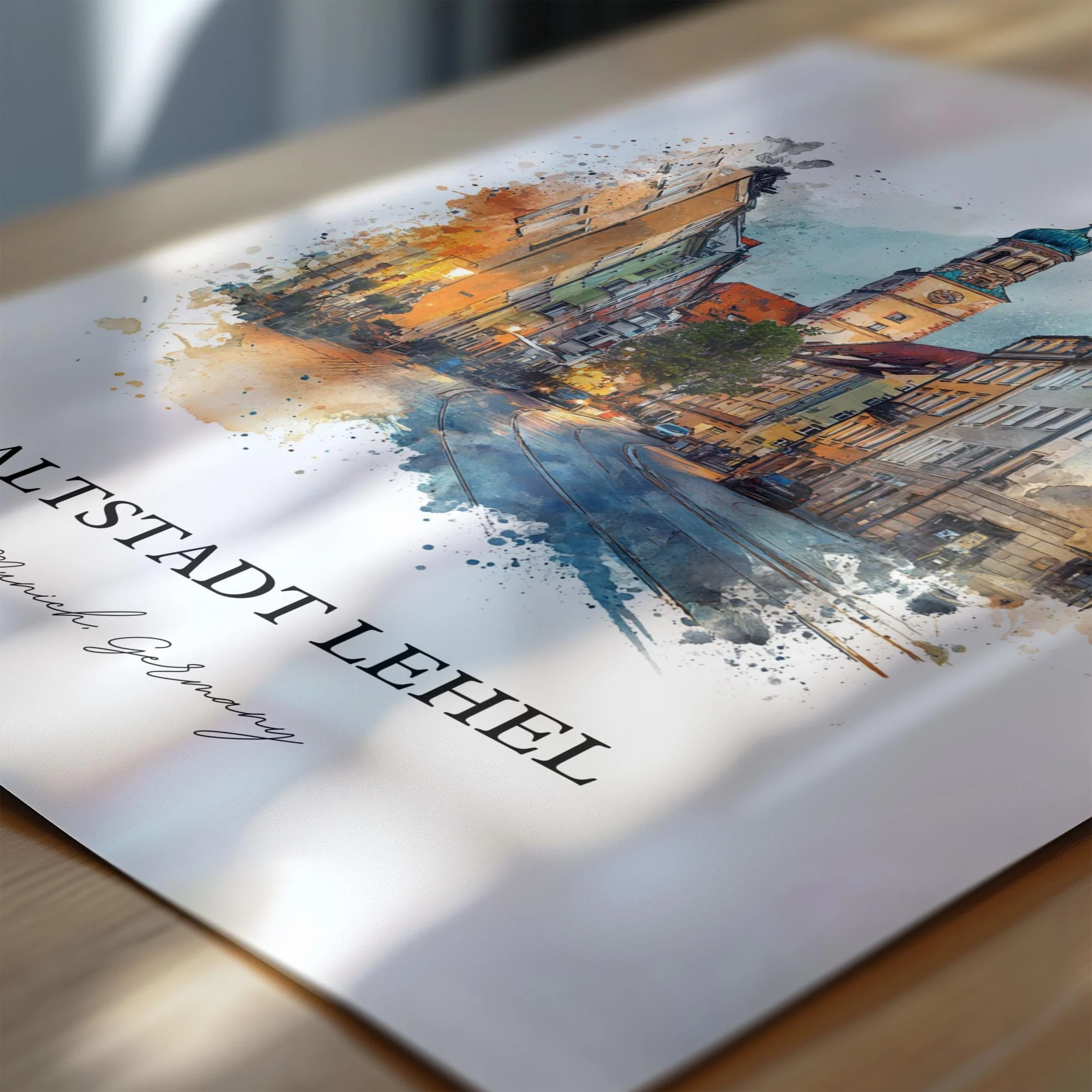 Altstadt Lehel, Germany – Watercolor Art Print - Image 2