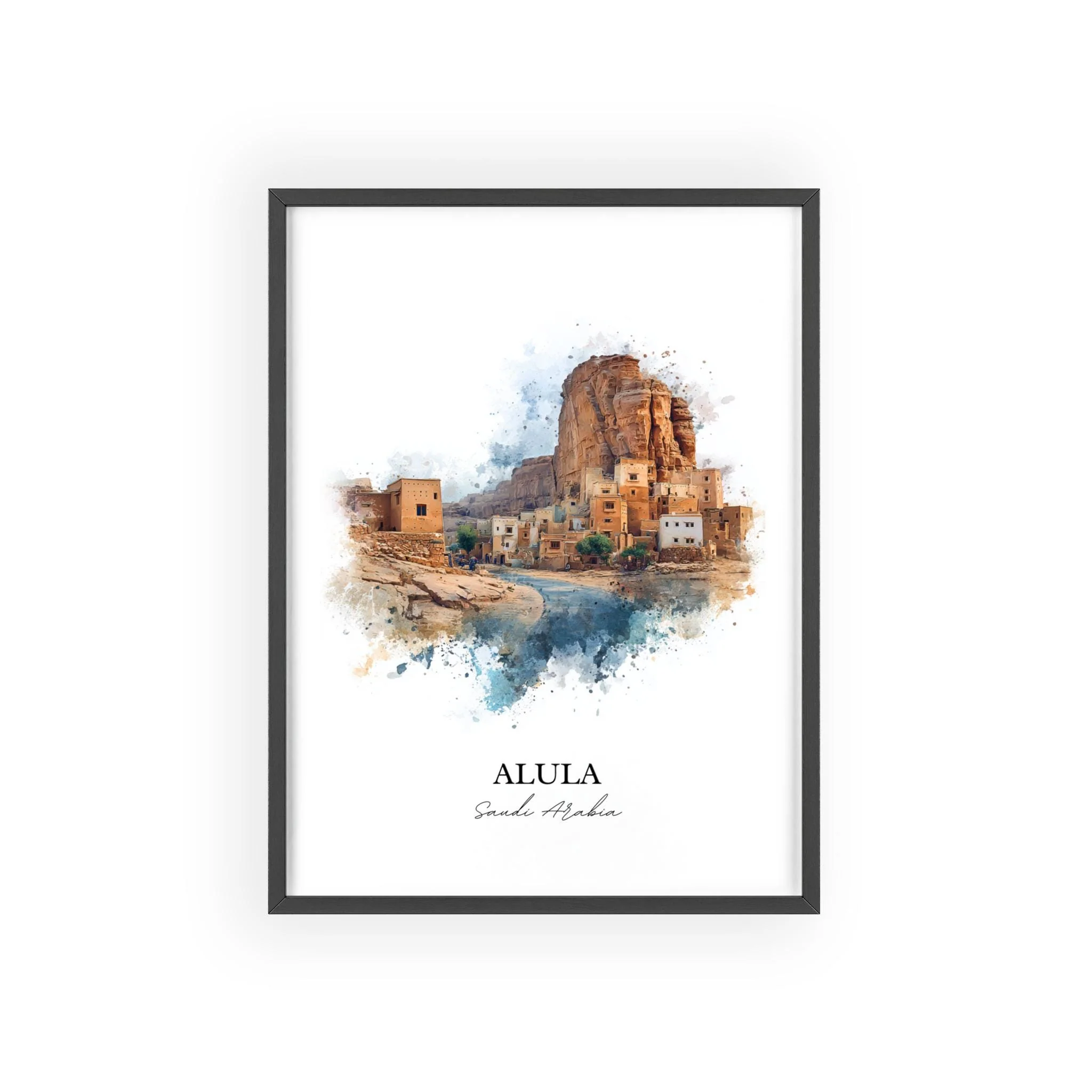 Alula, Saudi Arabia – Watercolor Art Print - Image 10