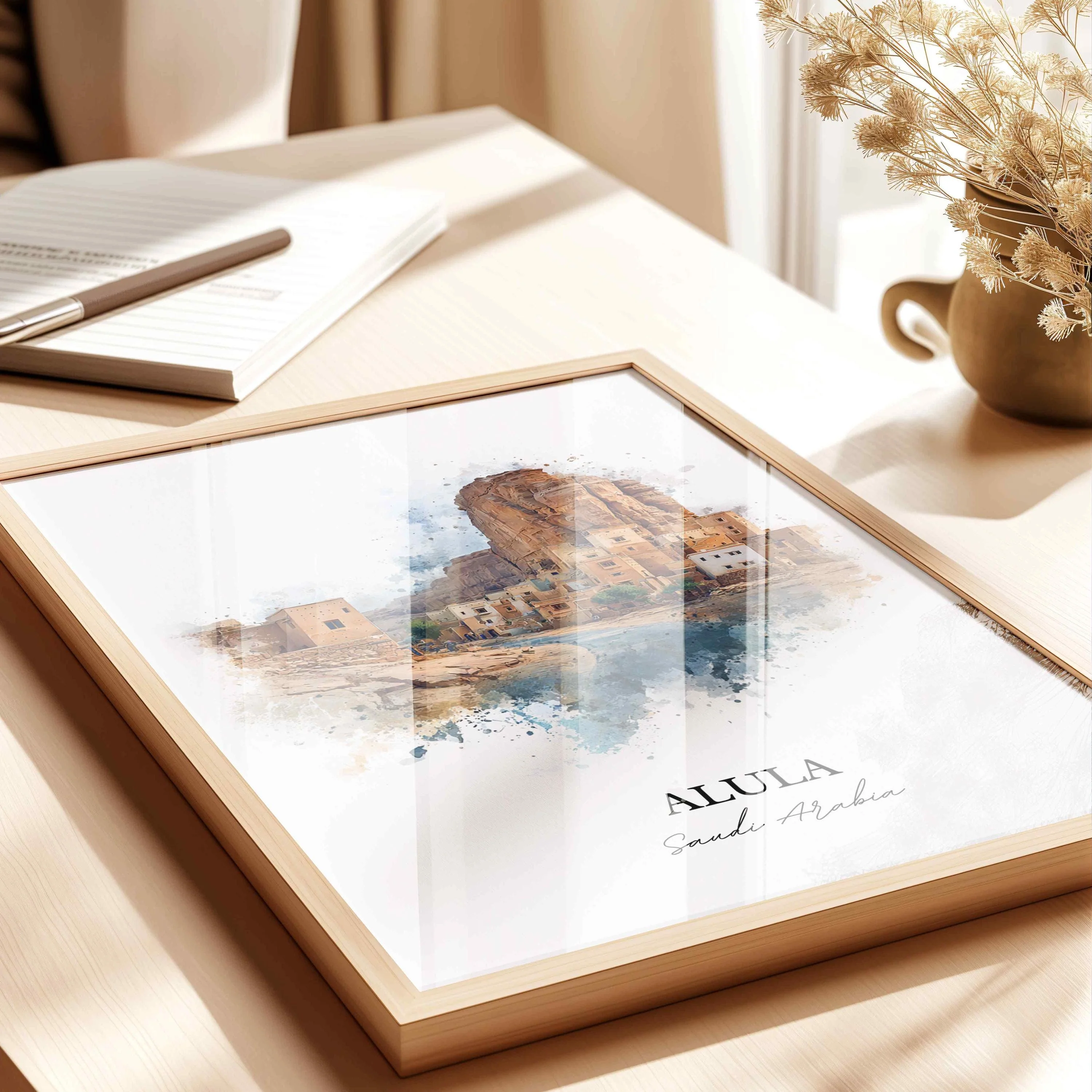 Alula, Saudi Arabia – Watercolor Art Print - Image 4