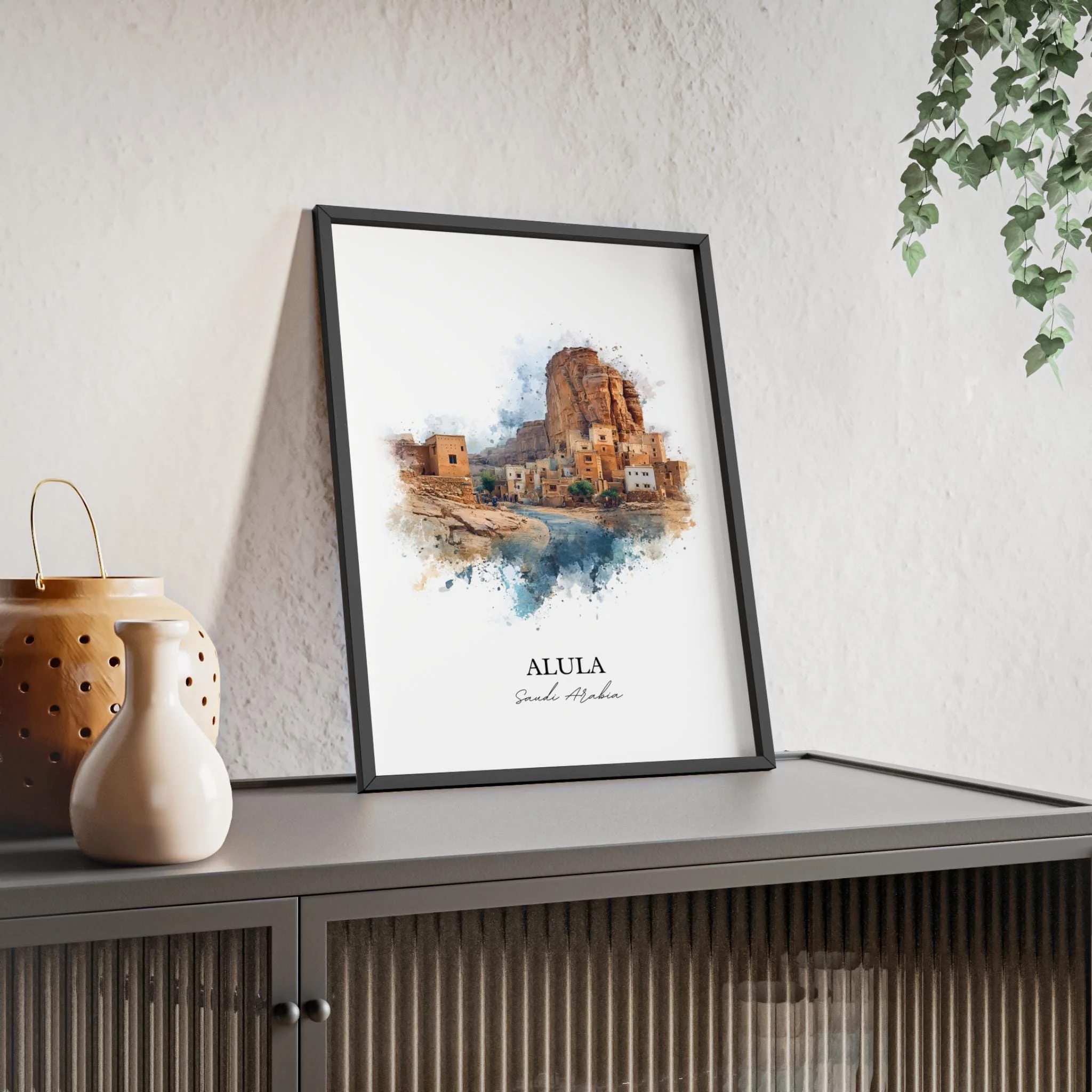 Alula, Saudi Arabia – Watercolor Art Print - Image 5