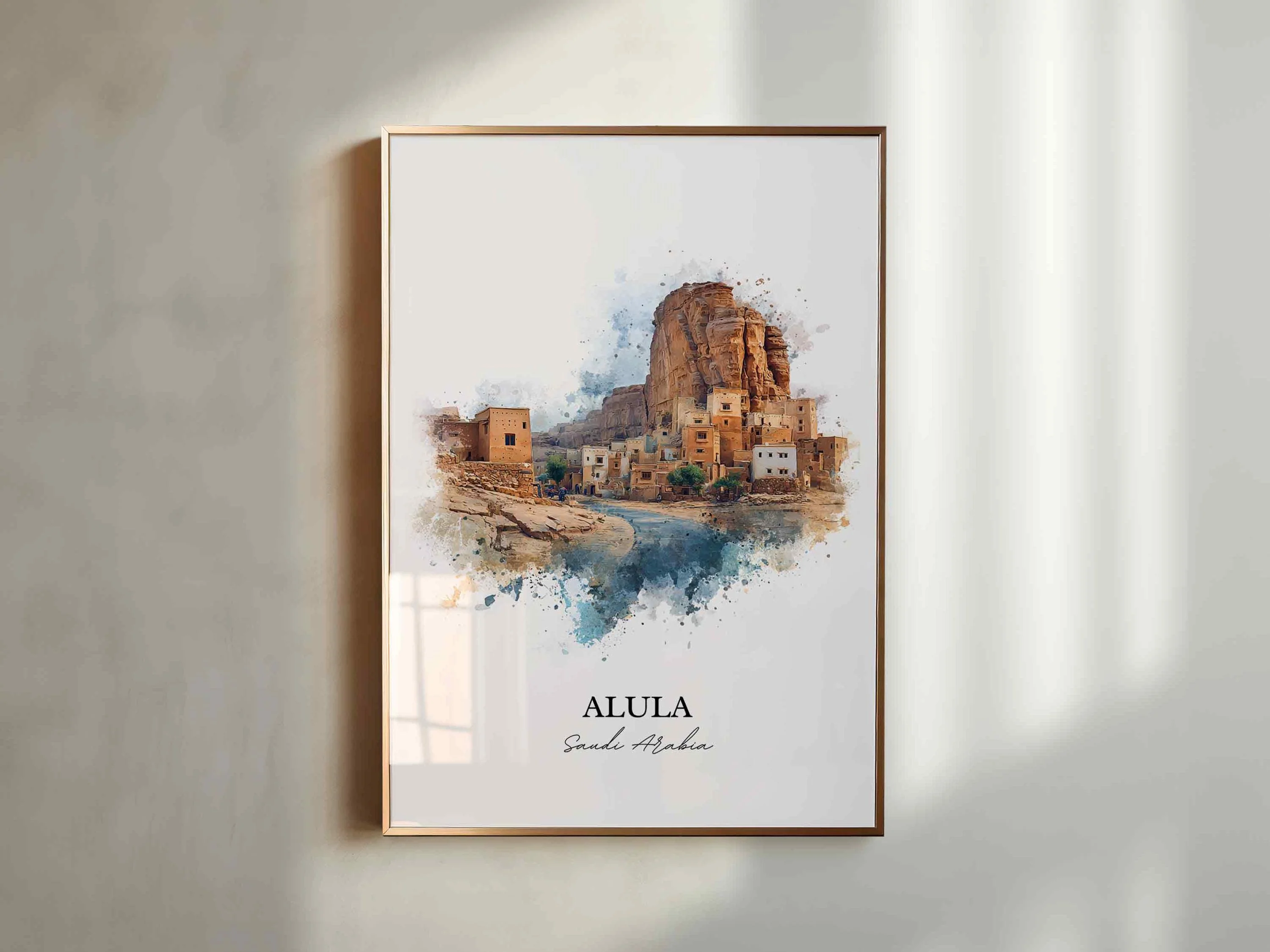 Alula, Saudi Arabia – Watercolor Art Print - Image 6