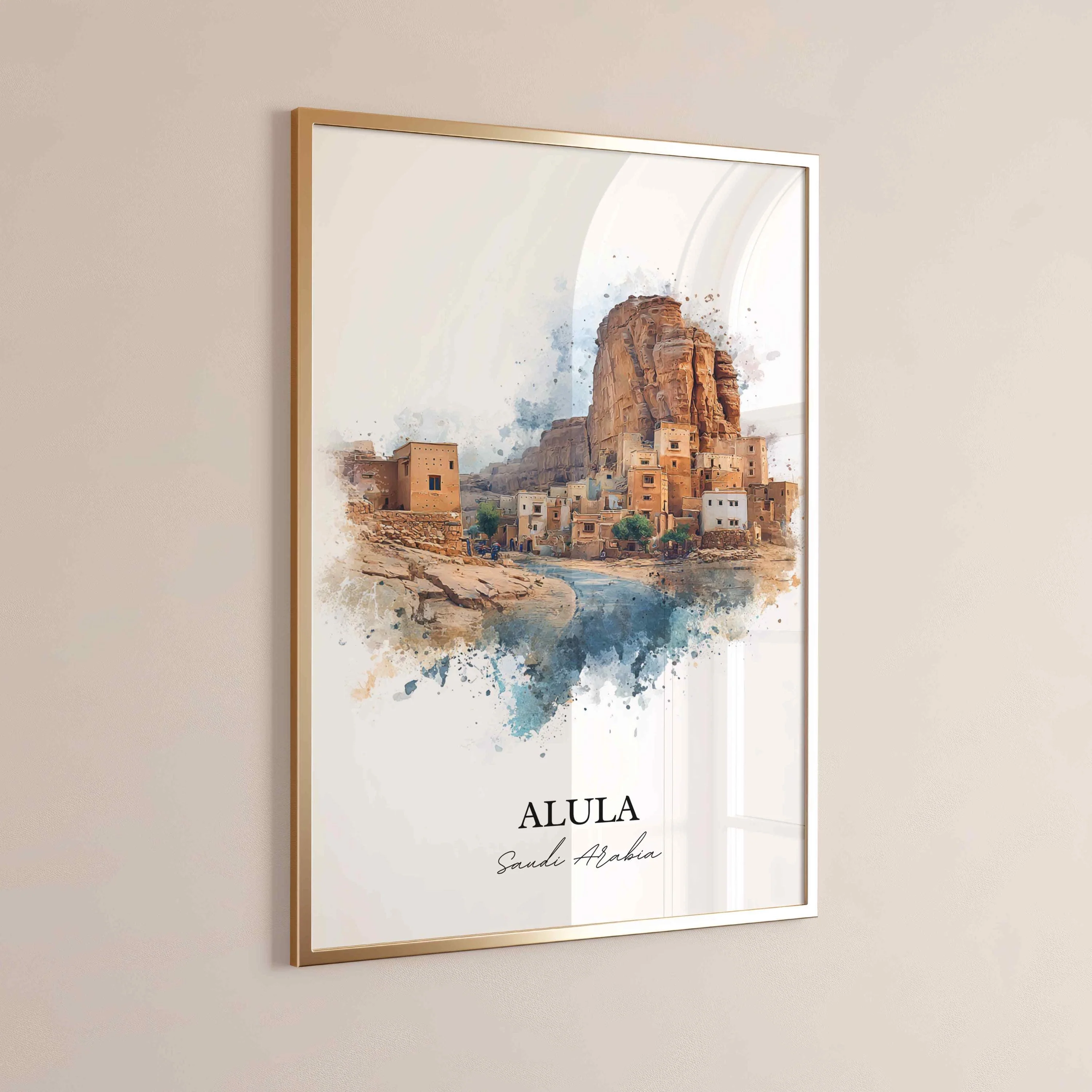 Alula, Saudi Arabia – Watercolor Art Print - Image 9