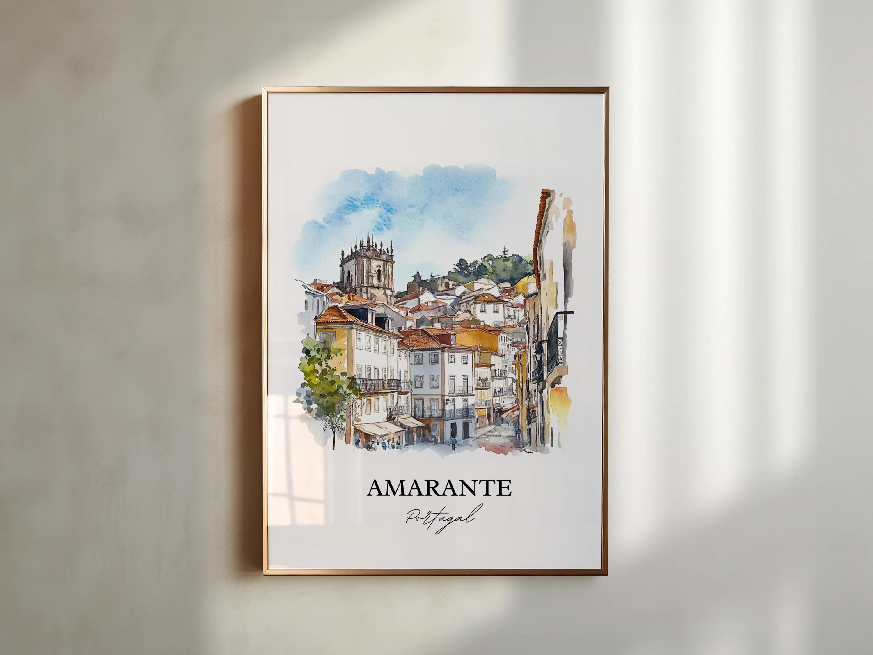 Amarante, Portugal – Watercolor Art Print - Image 3